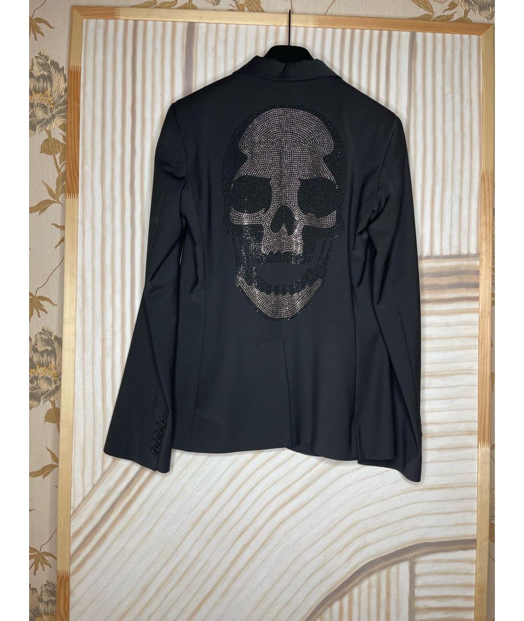 PHILIPP PLEIN Черный шерстяной жакет/пиджак, фото 3