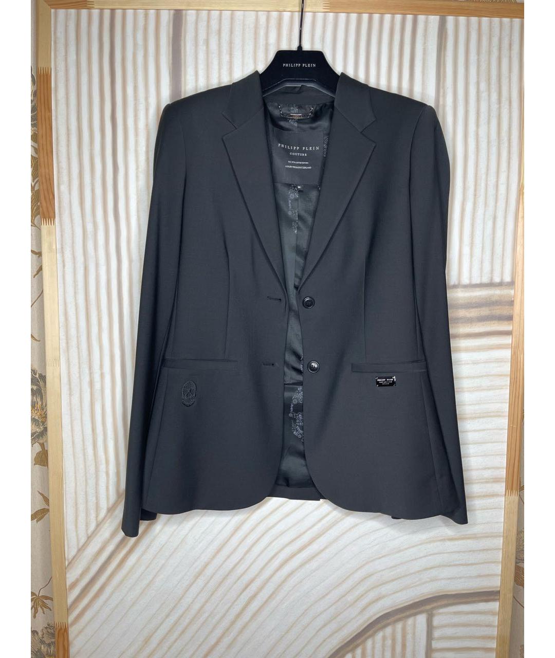 PHILIPP PLEIN Черный шерстяной жакет/пиджак, фото 8