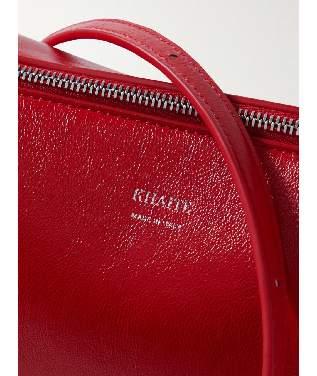 KHAITE Красная кожаная сумка через плечо, фото 6