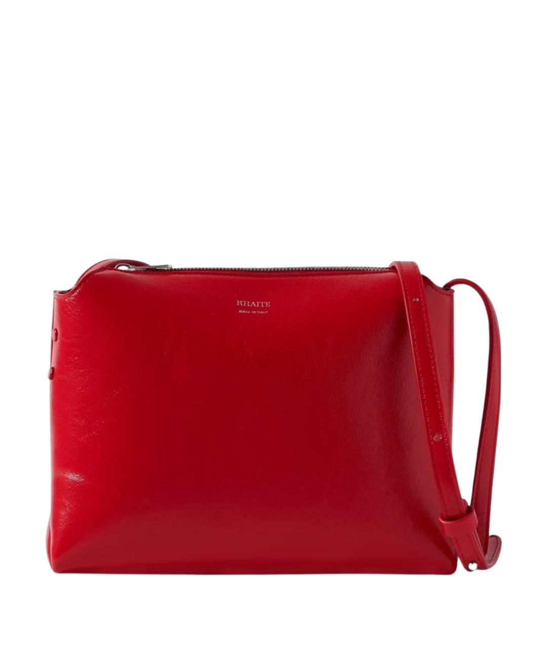 KHAITE Красная кожаная сумка через плечо, фото 1