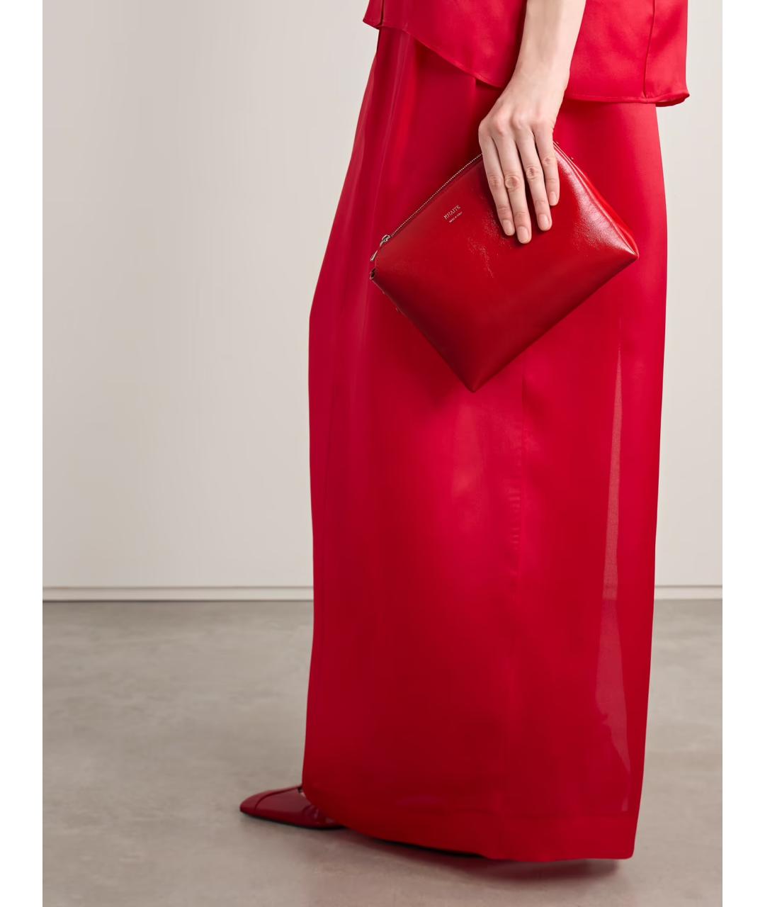 KHAITE Красная кожаная сумка через плечо, фото 3