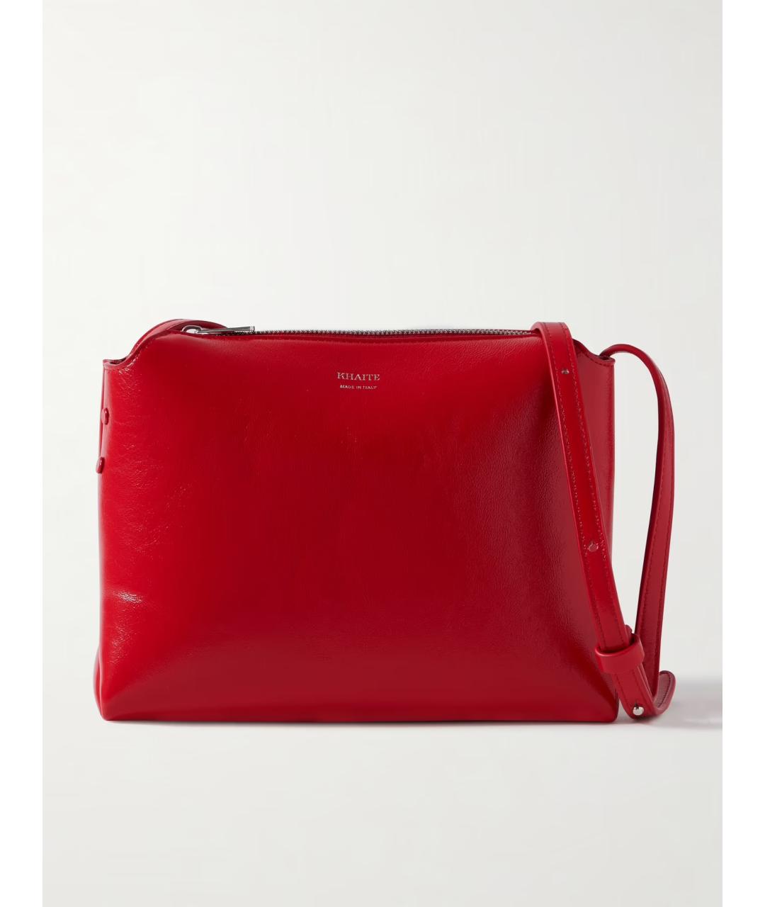 KHAITE Красная кожаная сумка через плечо, фото 7