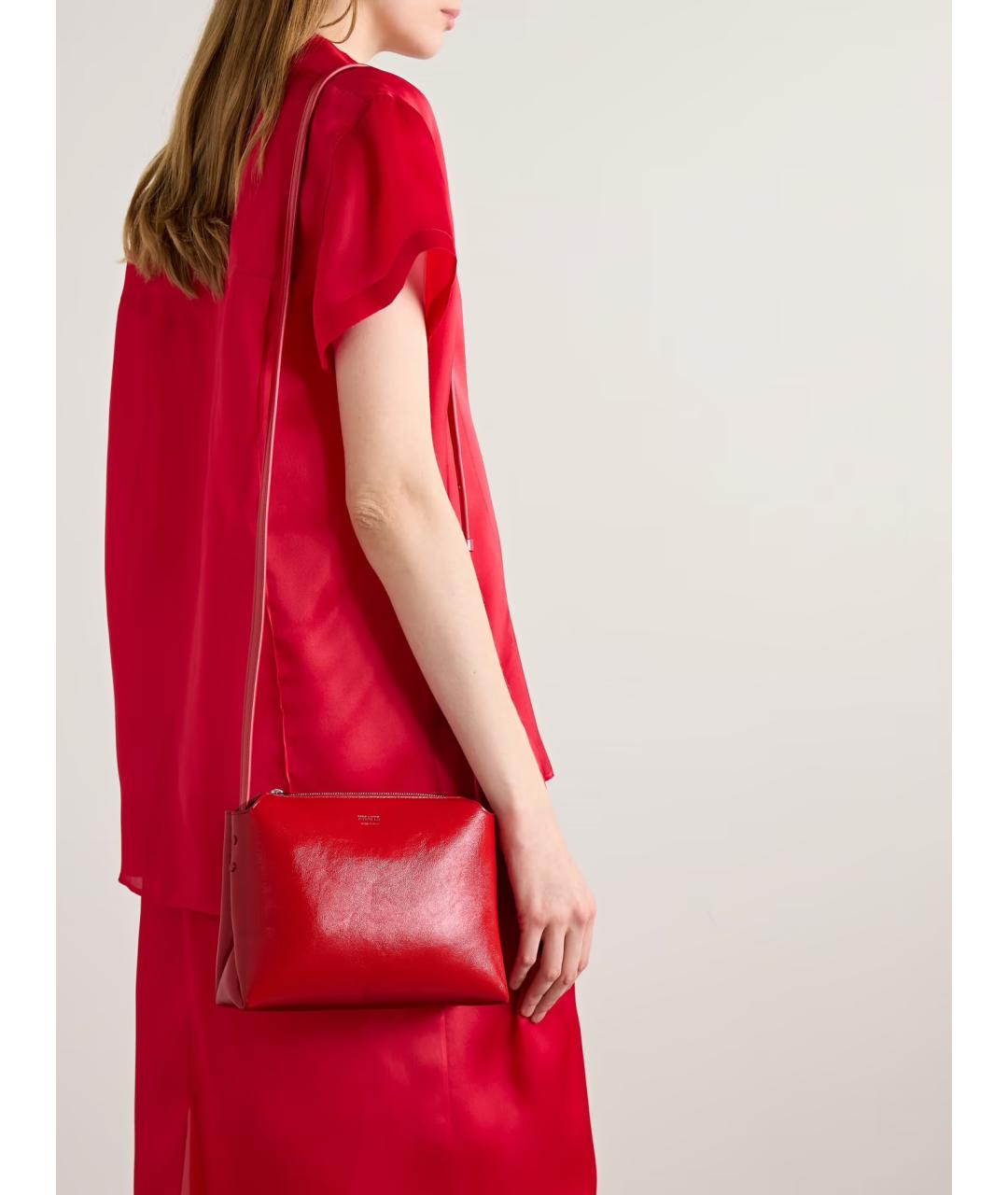 KHAITE Красная кожаная сумка через плечо, фото 2