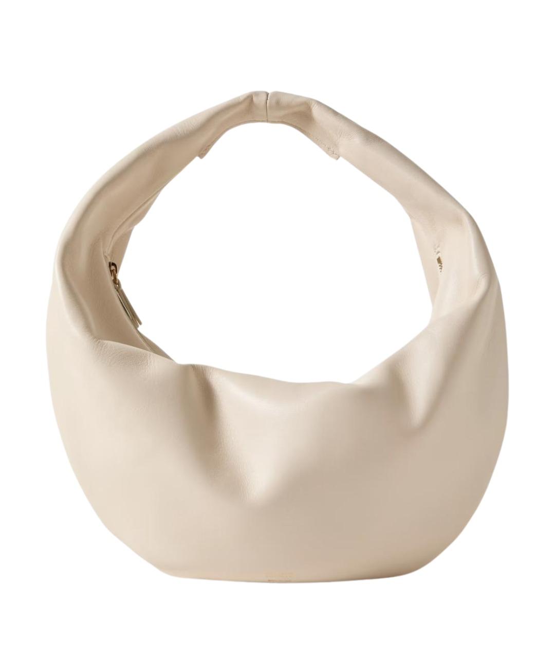 KHAITE Бежевая кожаная сумка с короткими ручками, фото 1