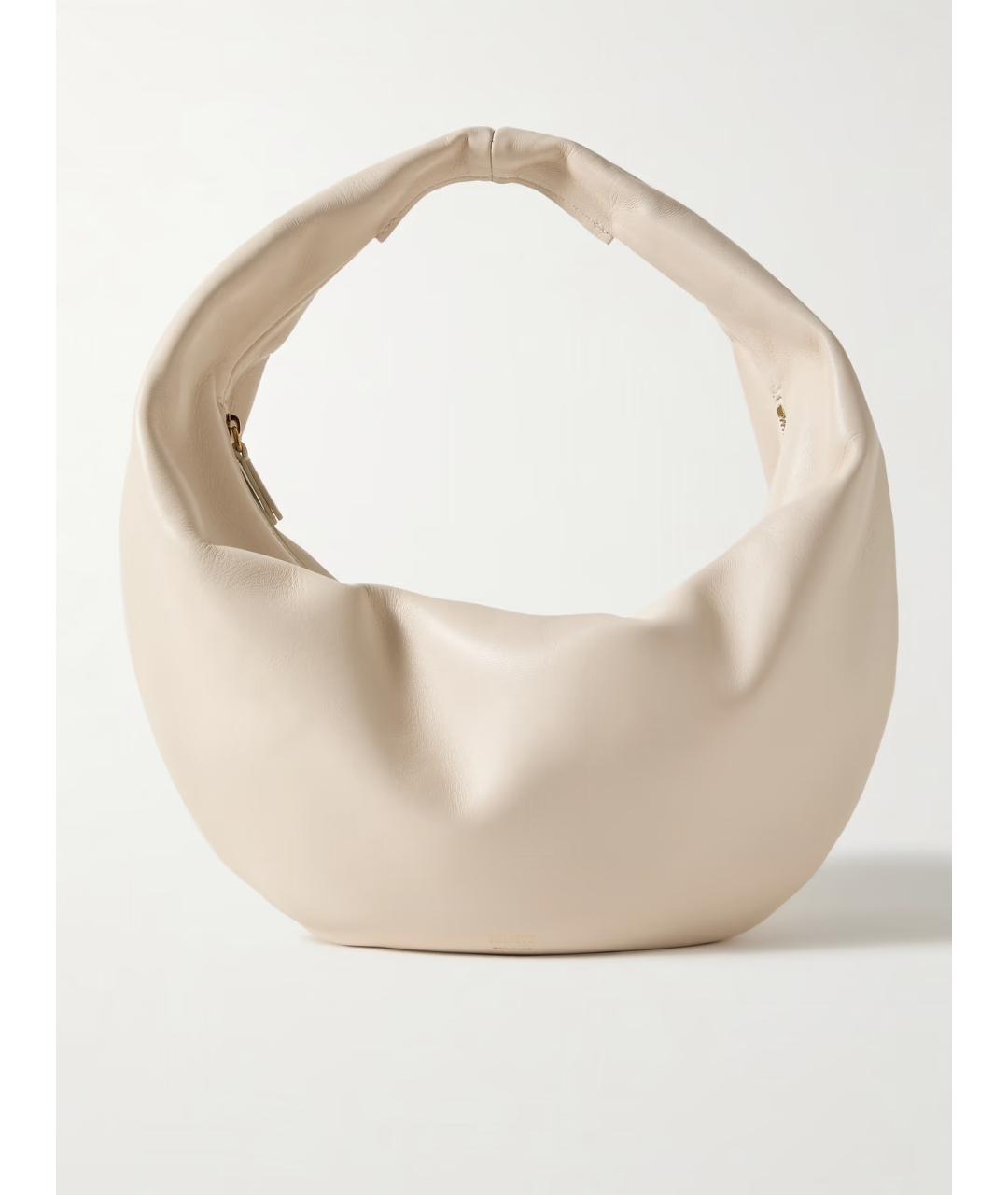 KHAITE Бежевая кожаная сумка с короткими ручками, фото 5