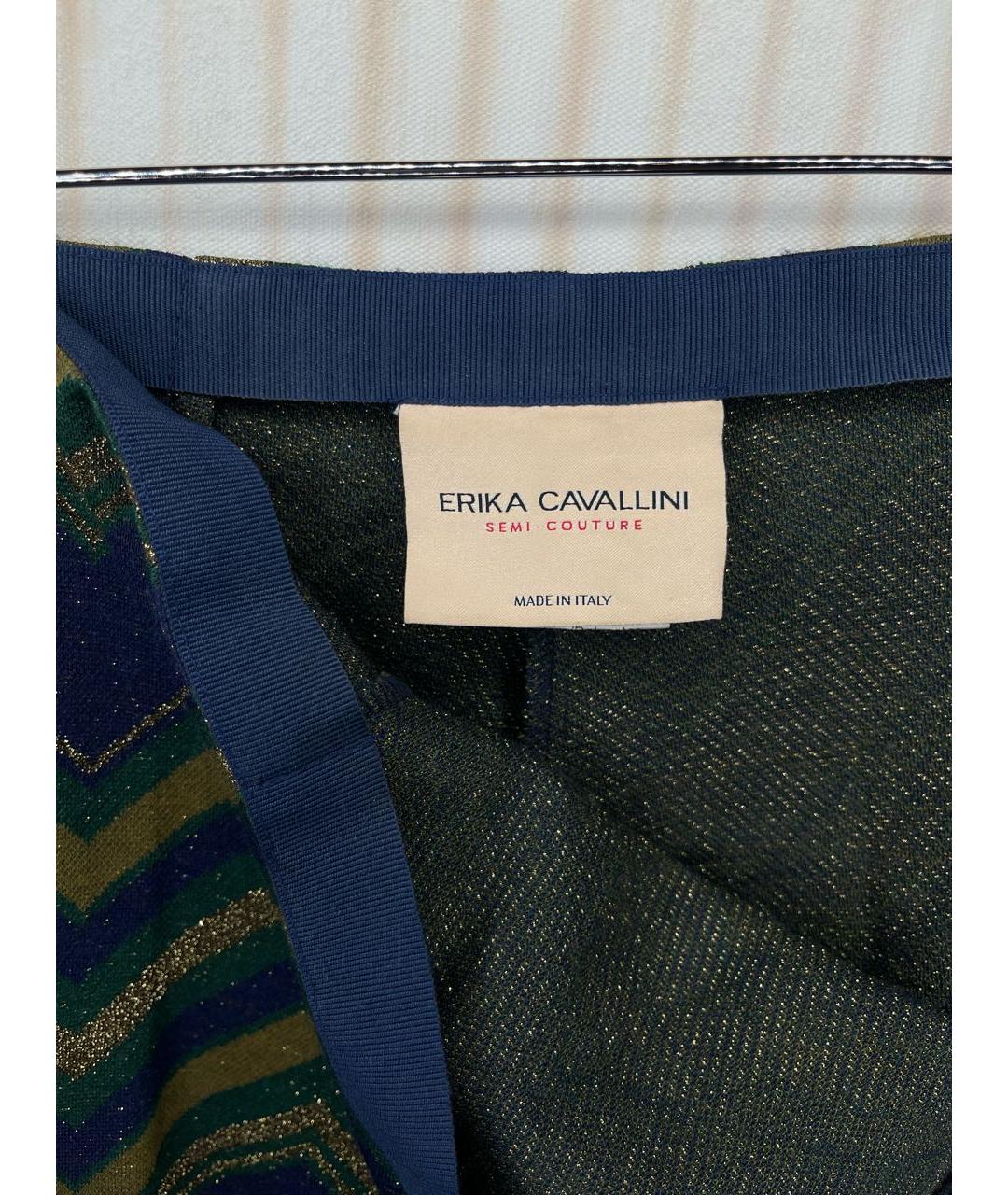 ERIKA CAVALLINI Мульти шерстяные брюки широкие, фото 3