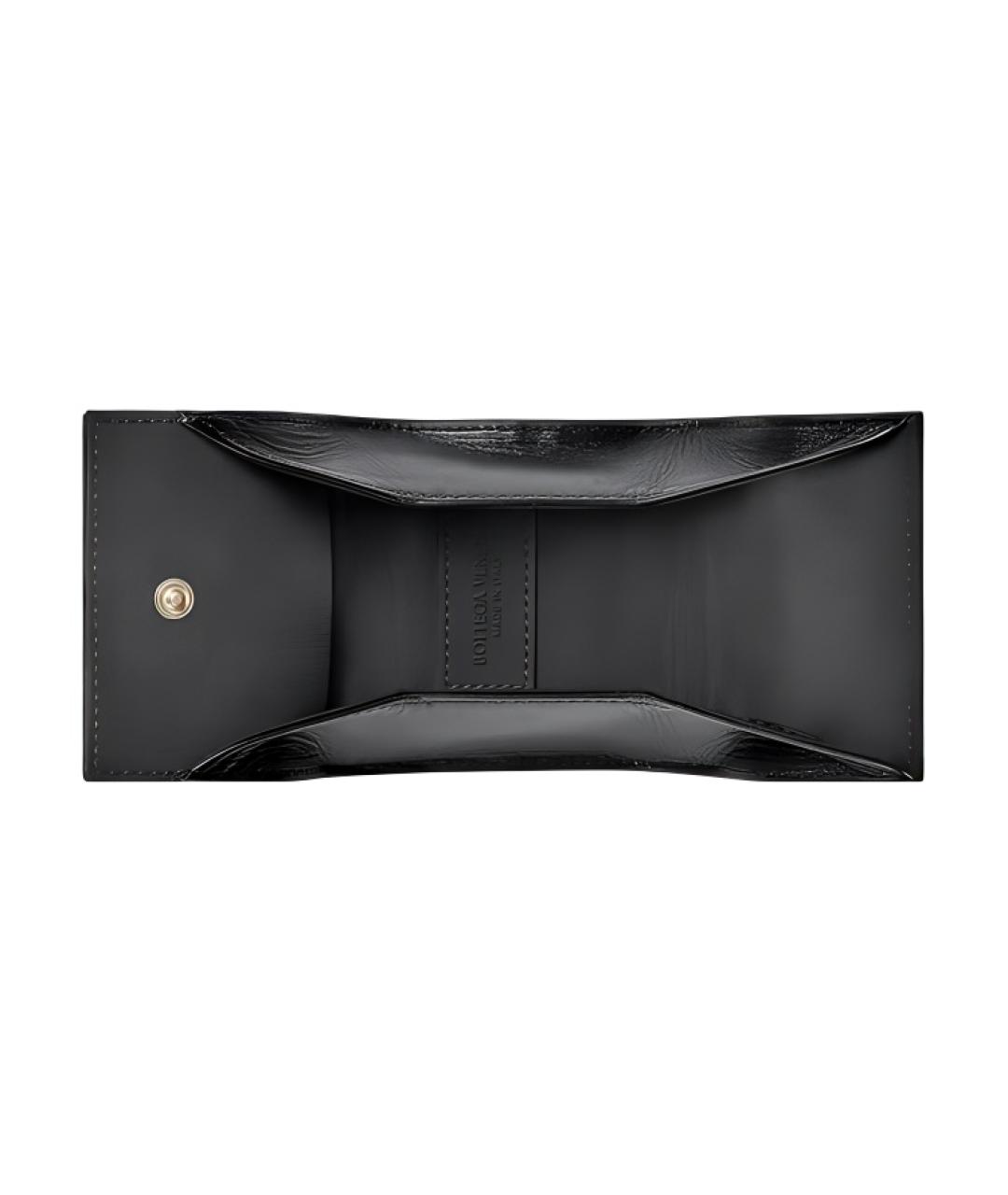 BOTTEGA VENETA Черный кожаный кошелек, фото 3