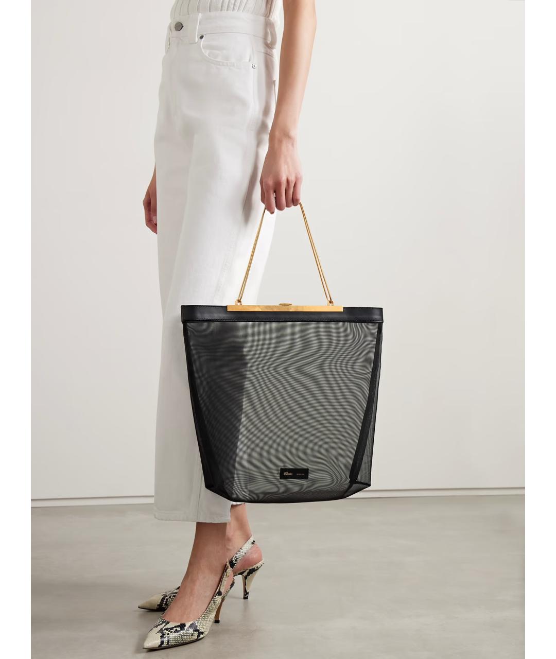 KHAITE Черная тканевая сумка тоут, фото 2