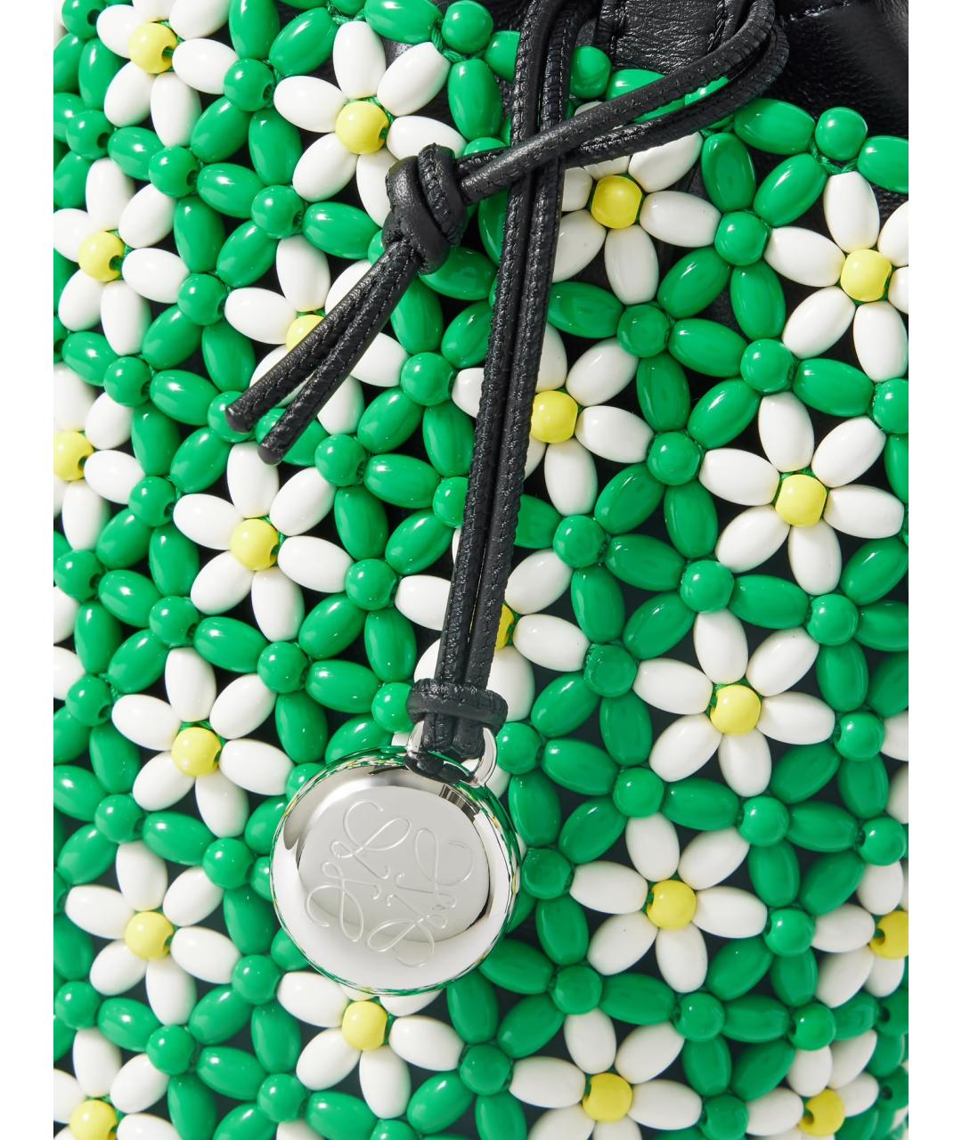 LOEWE Зеленая кожаная сумка с короткими ручками, фото 6