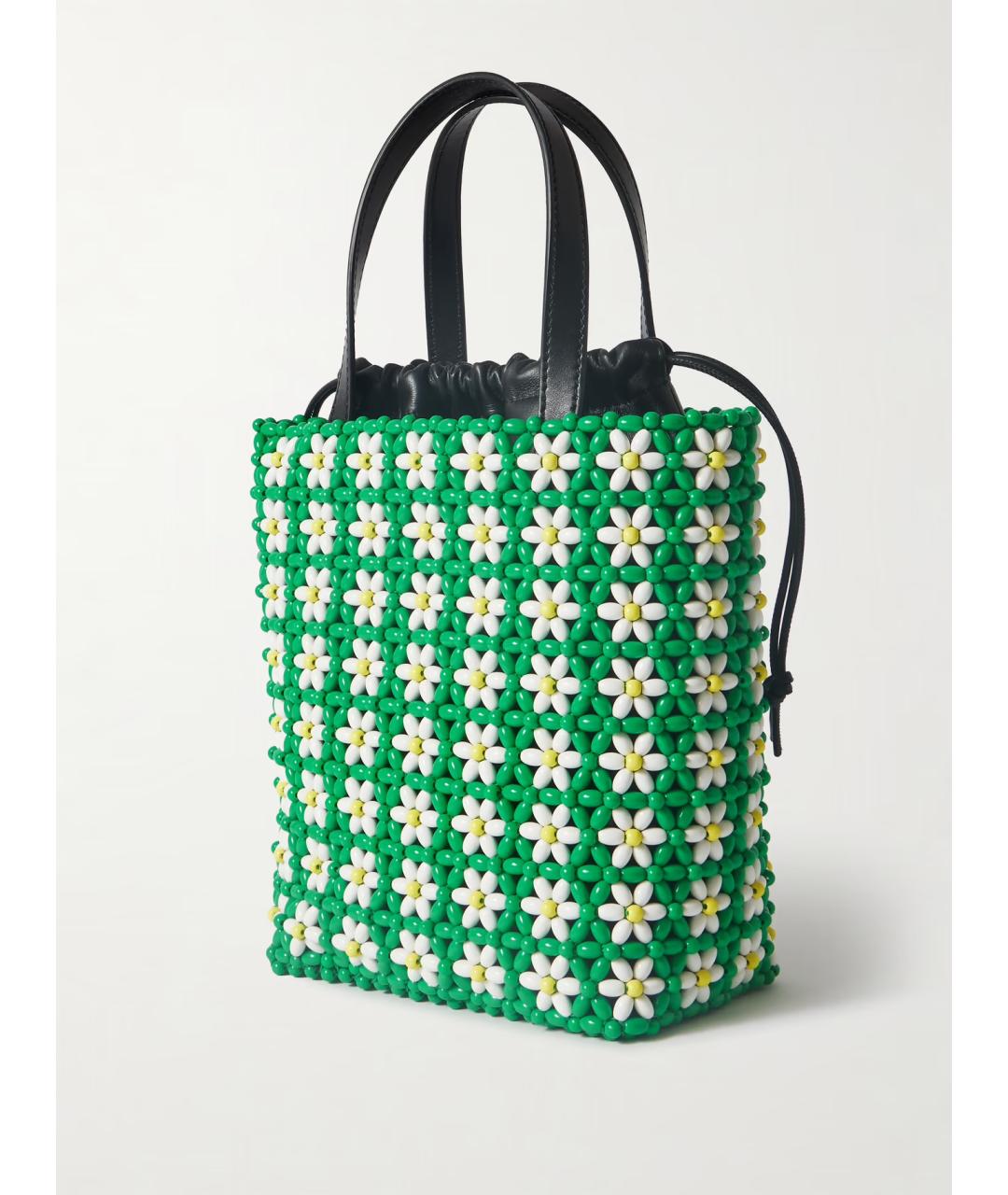 LOEWE Зеленая кожаная сумка с короткими ручками, фото 4