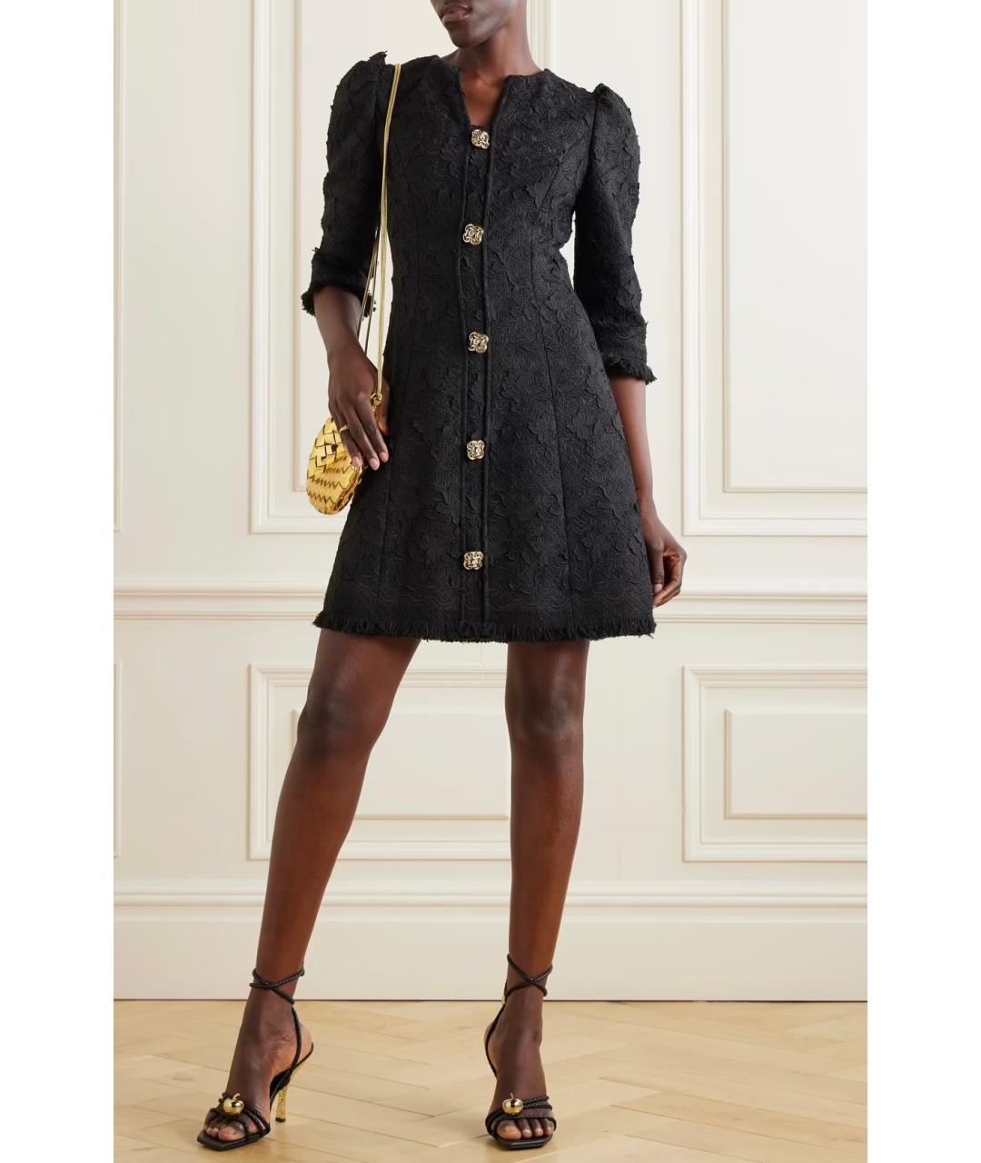 OSCAR DE LA RENTA Черное полиэстеровое коктейльное платье, фото 2