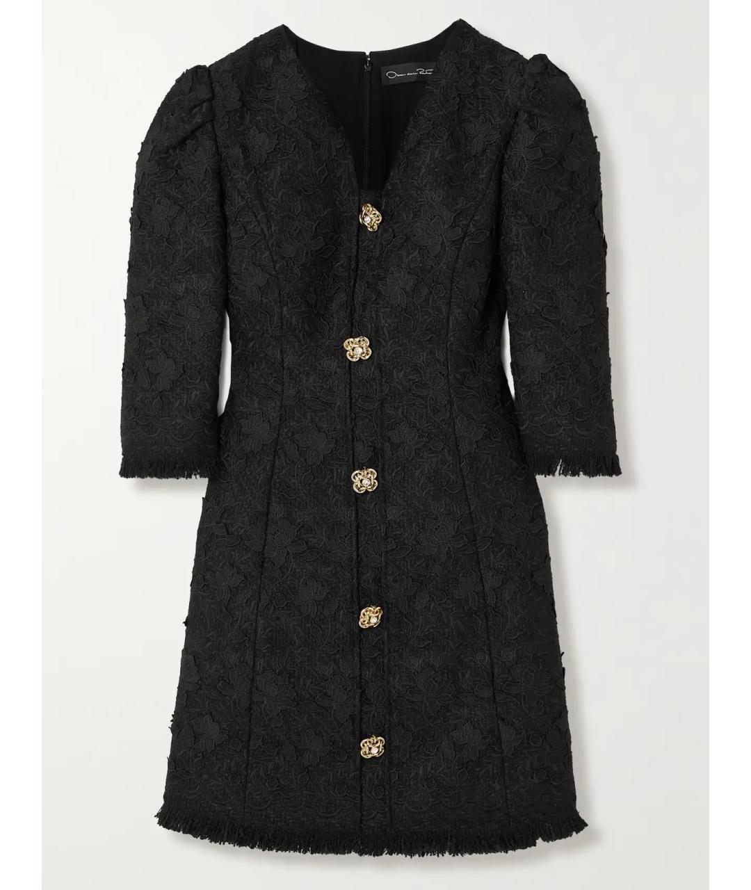 OSCAR DE LA RENTA Черное полиэстеровое коктейльное платье, фото 5