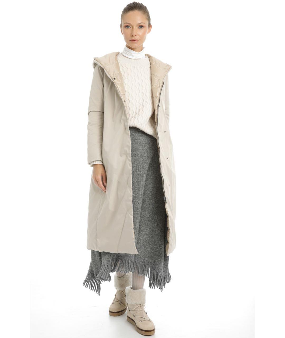 WEEKEND MAX MARA Бежевый пуховик, фото 4