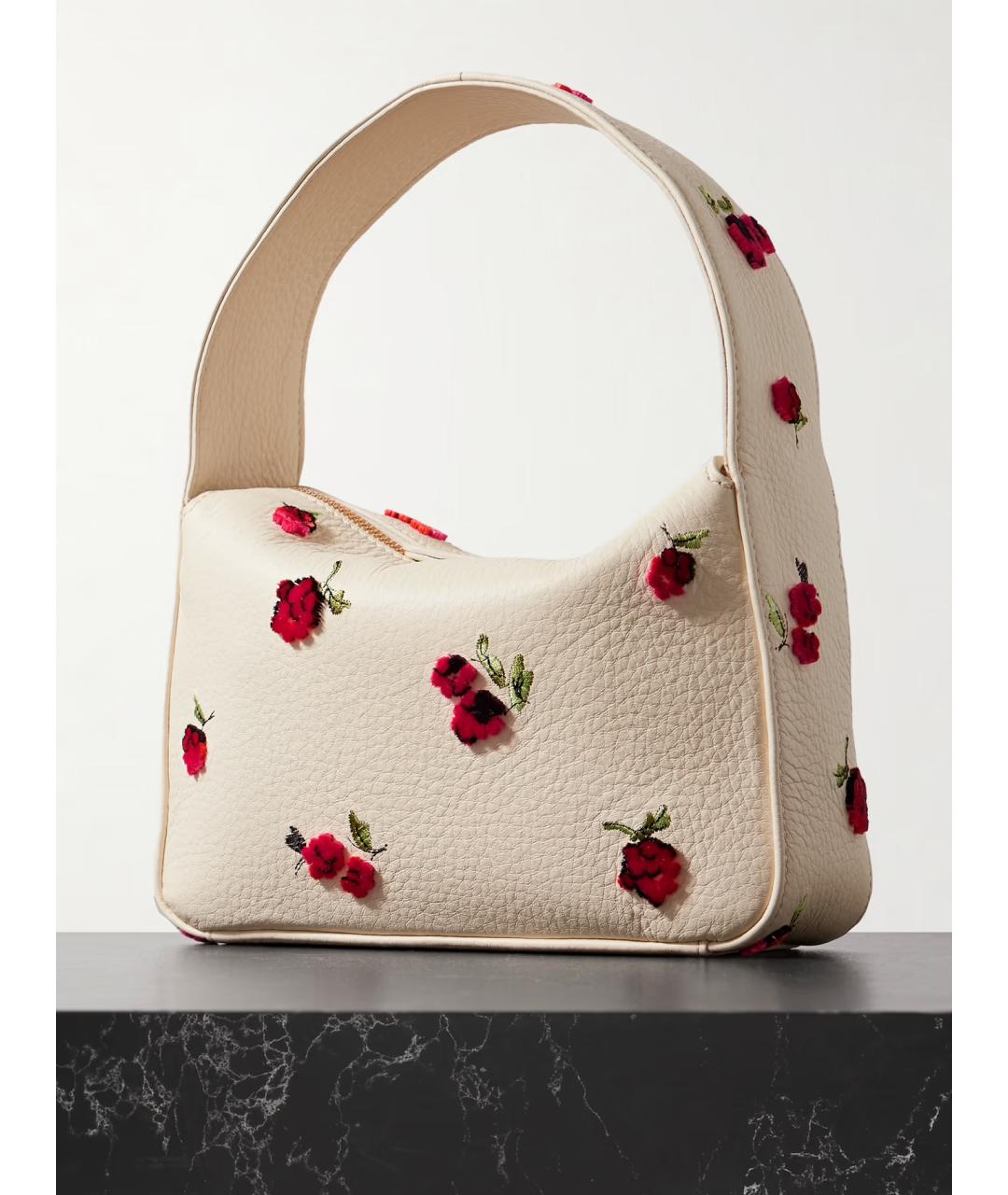 KHAITE Бежевая кожаная сумка с короткими ручками, фото 2