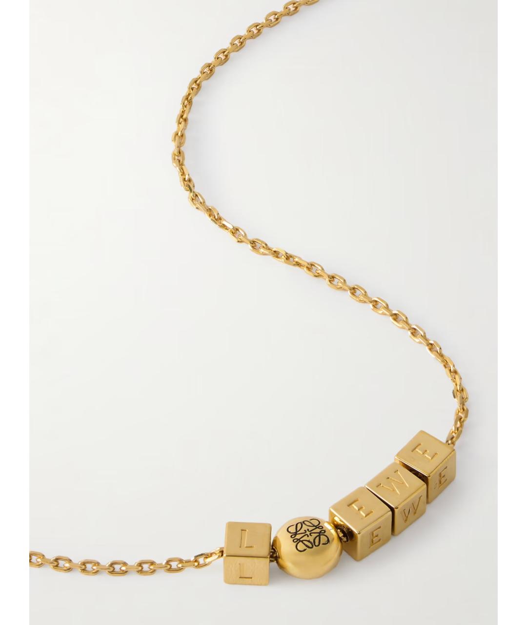 LOEWE Золотое металлическое колье, фото 3