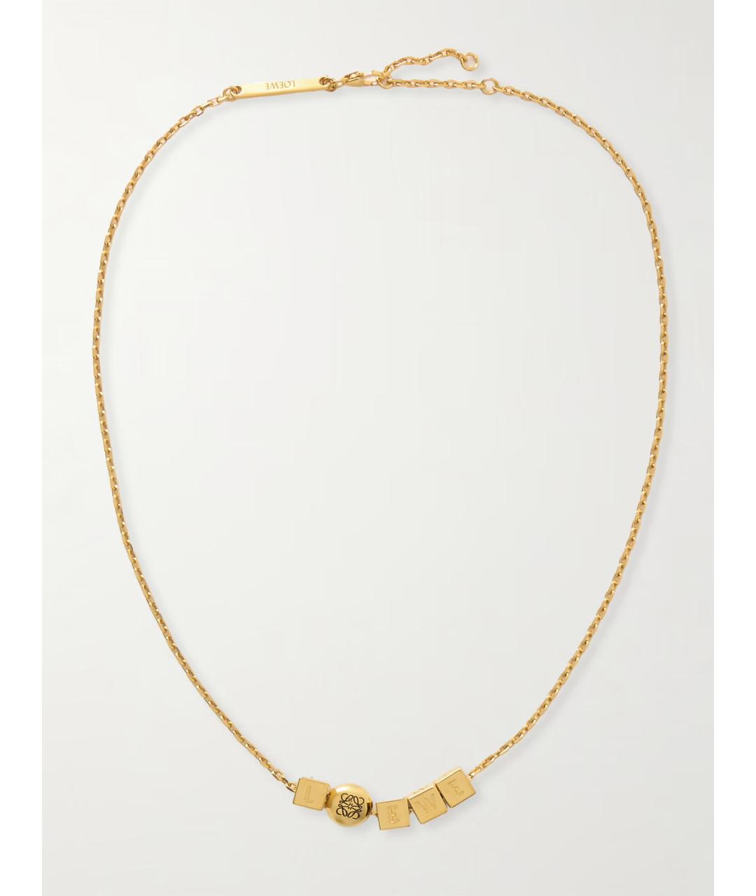 LOEWE Золотое металлическое колье, фото 5