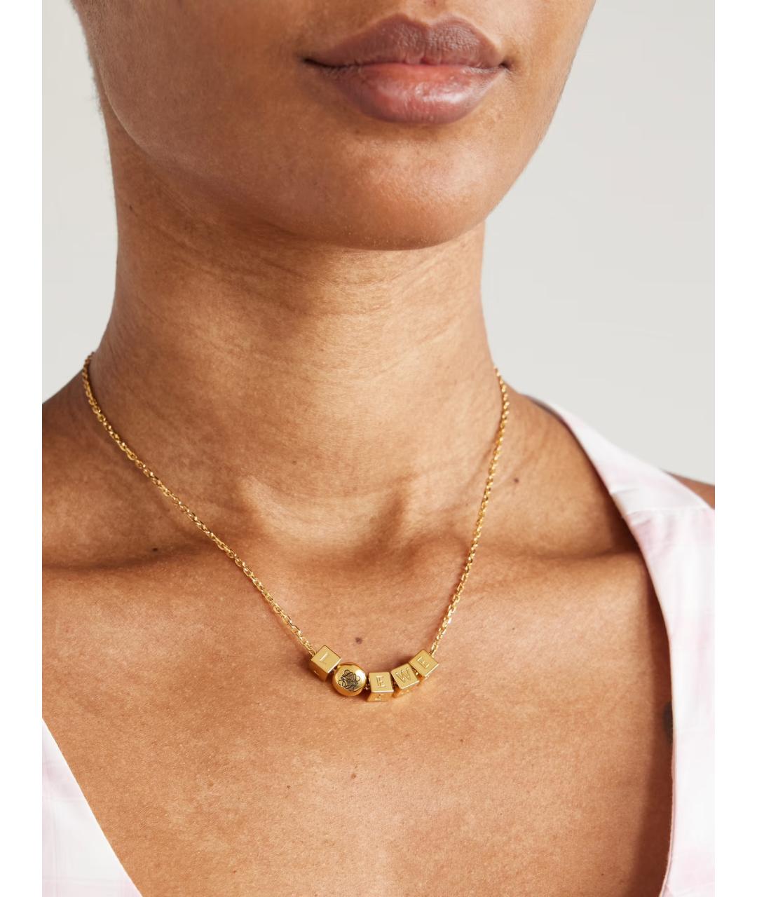 LOEWE Золотое металлическое колье, фото 2