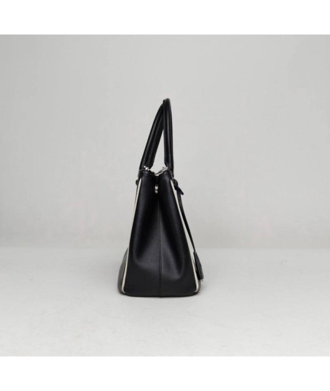 PRADA Черная кожаная сумка с короткими ручками, фото 3