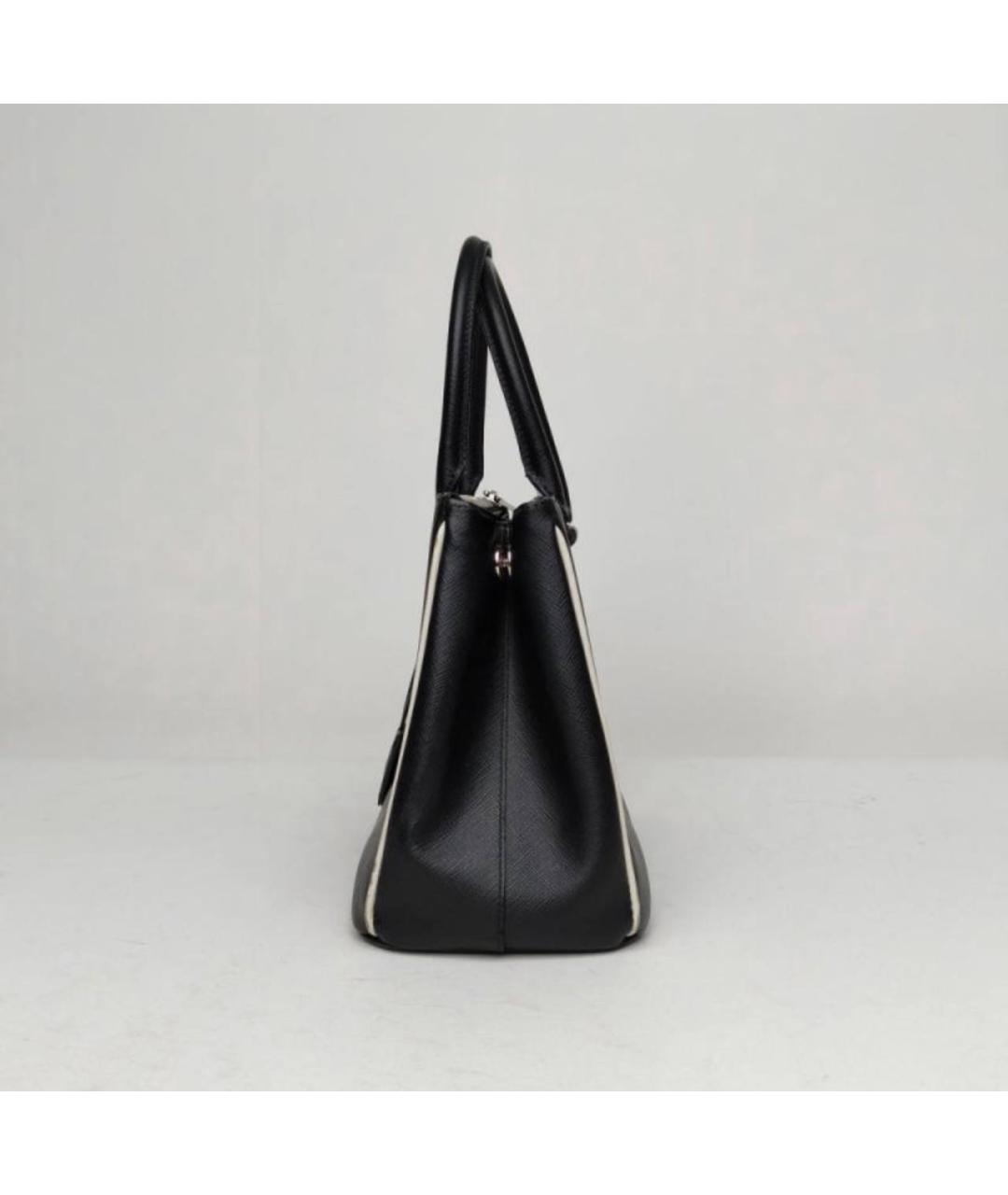 PRADA Черная кожаная сумка с короткими ручками, фото 4