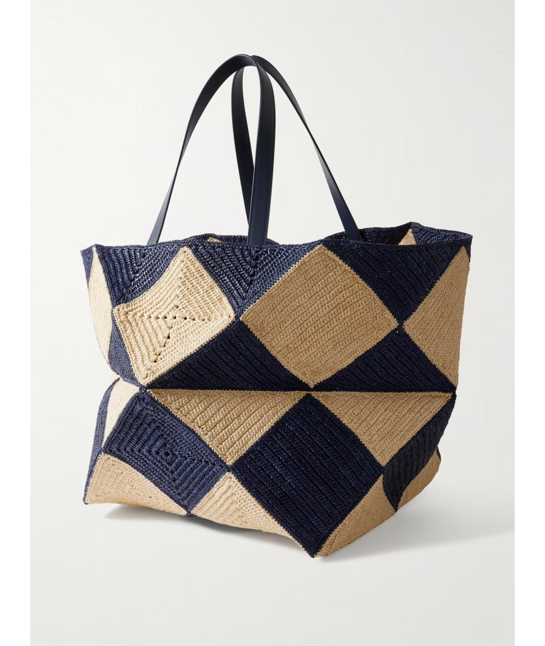 LOEWE Бежевая пелетеная сумка тоут, фото 3