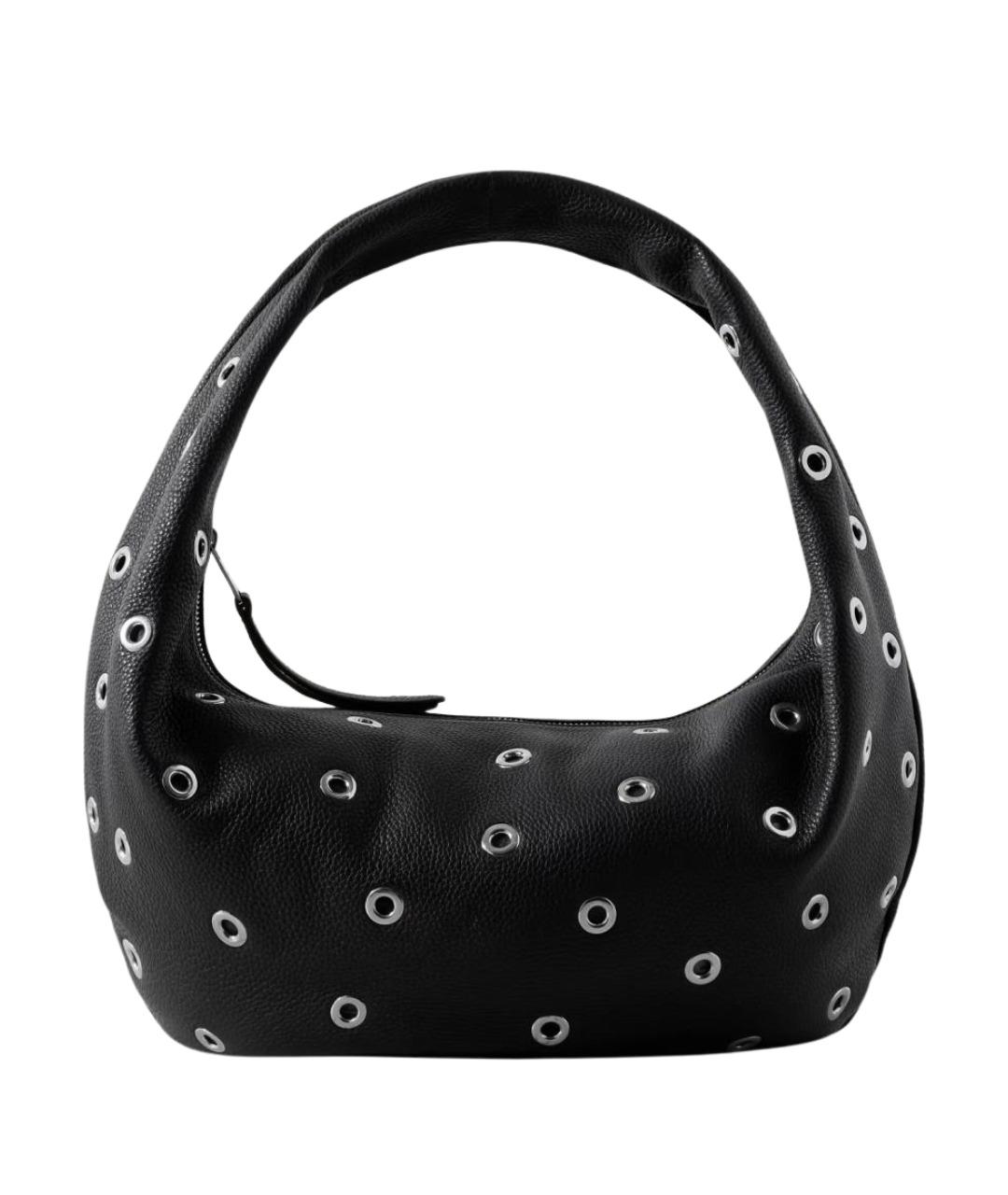 KHAITE Черная кожаная сумка с короткими ручками, фото 1