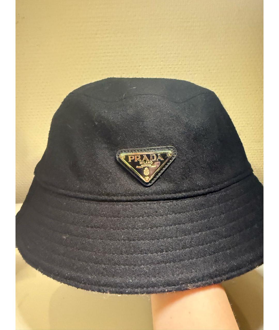 PRADA Черная шерстяная шляпа, фото 7