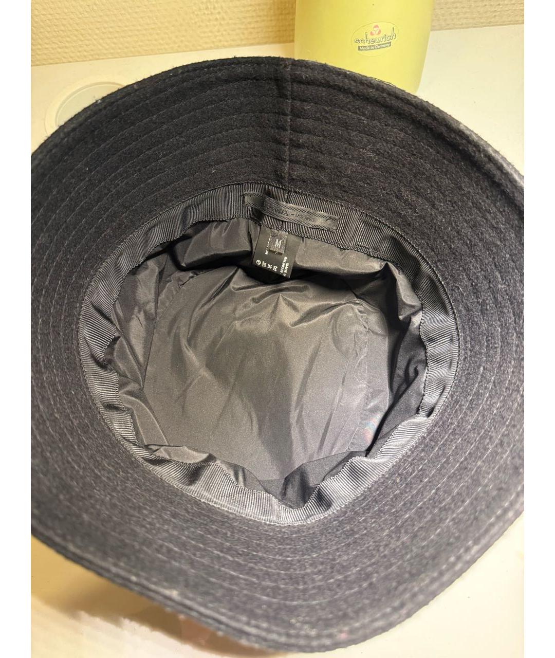 PRADA Черная шерстяная шляпа, фото 3