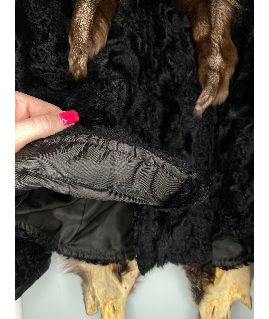 FERRAGAMO Черная меховая куртка, фото 9