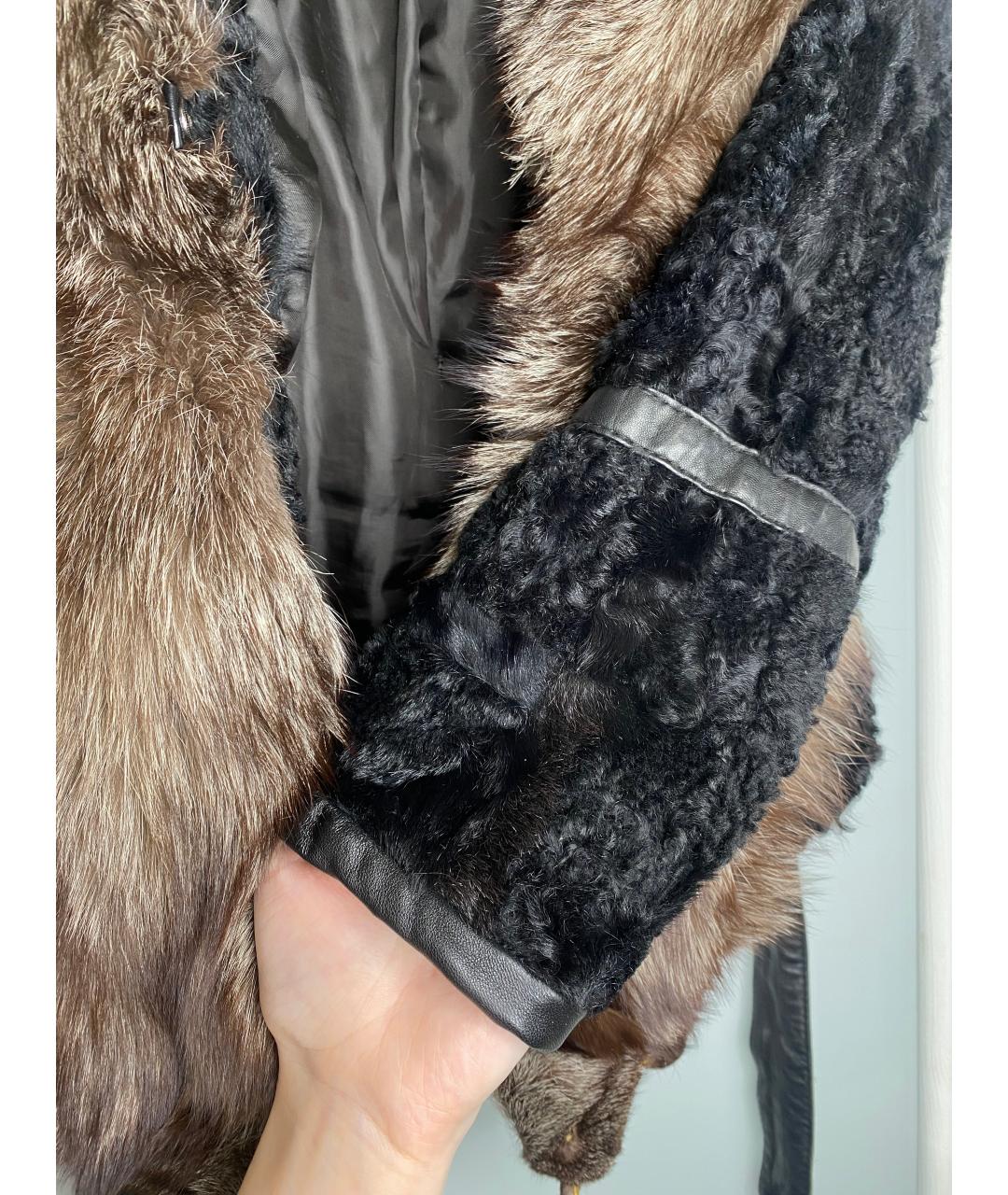 FERRAGAMO Черная меховая куртка, фото 7