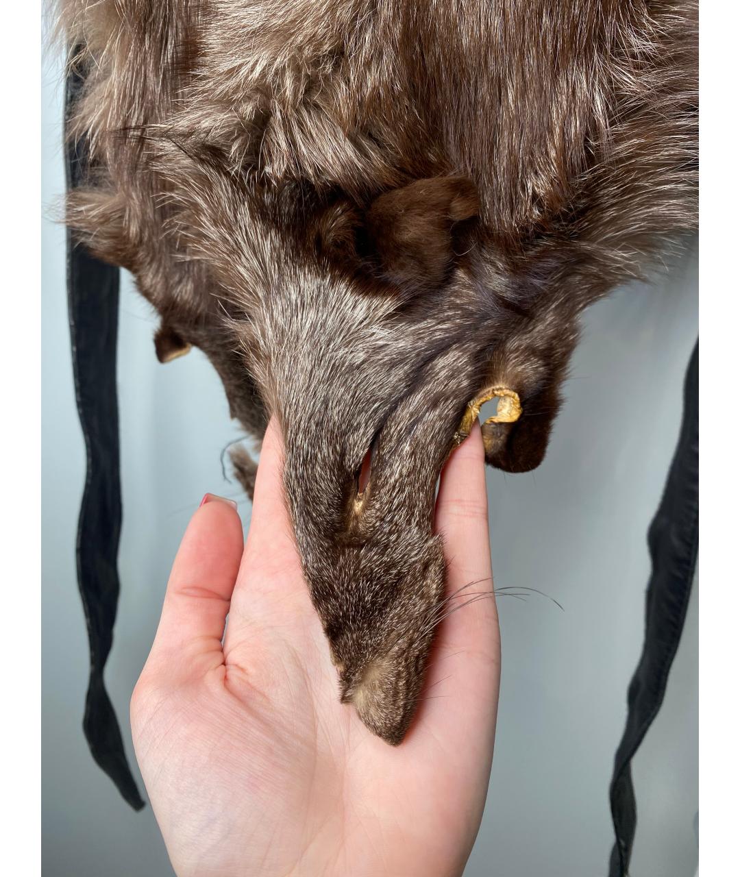 FERRAGAMO Черная меховая куртка, фото 6