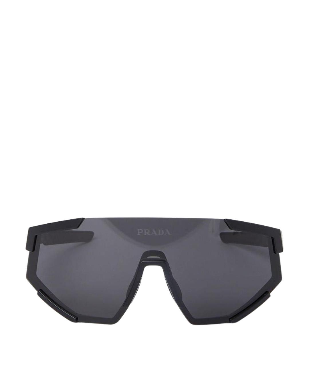 PRADA Черные пластиковые солнцезащитные очки, фото 1