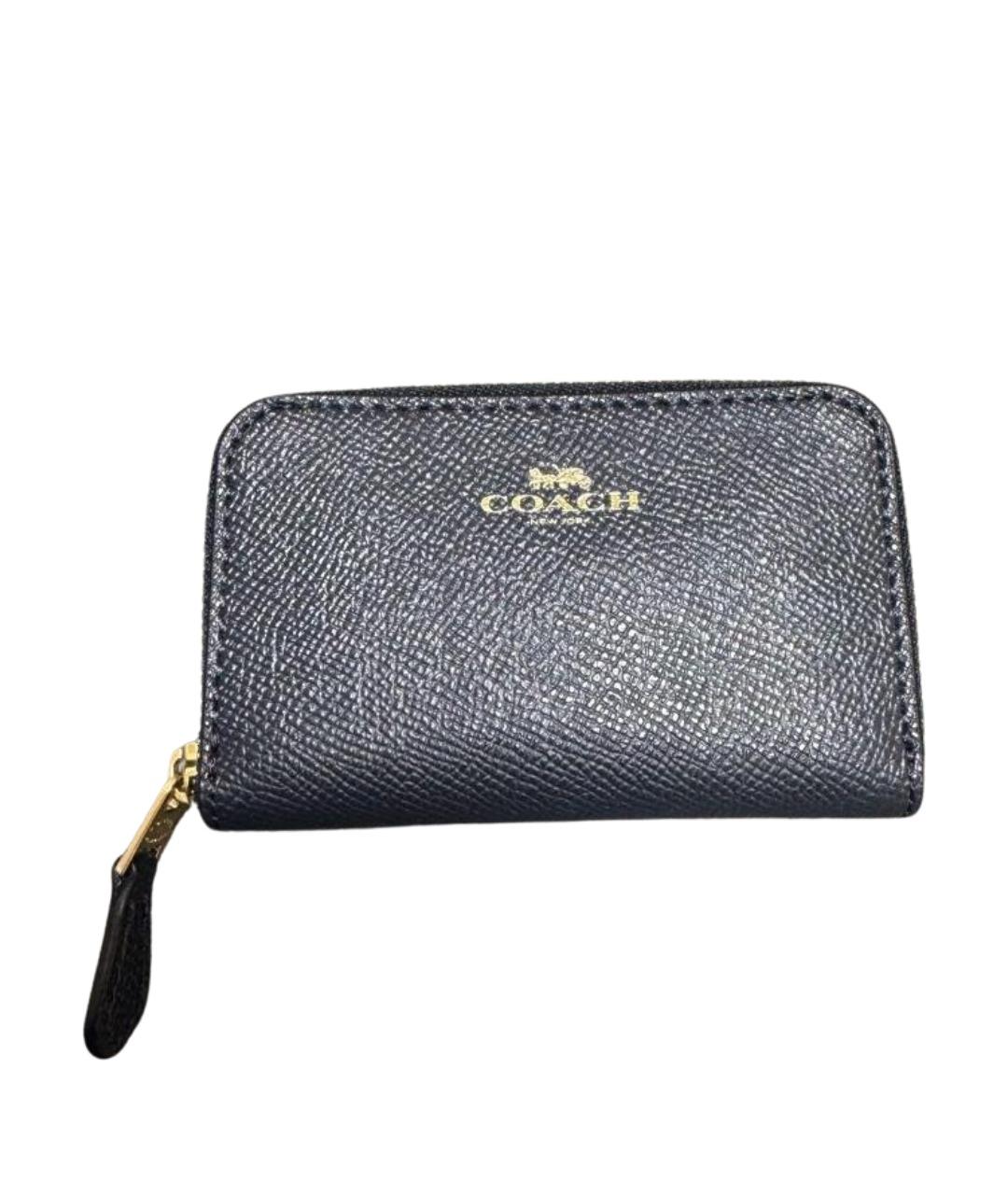 COACH Темно-синий кожаный кардхолдер, фото 1