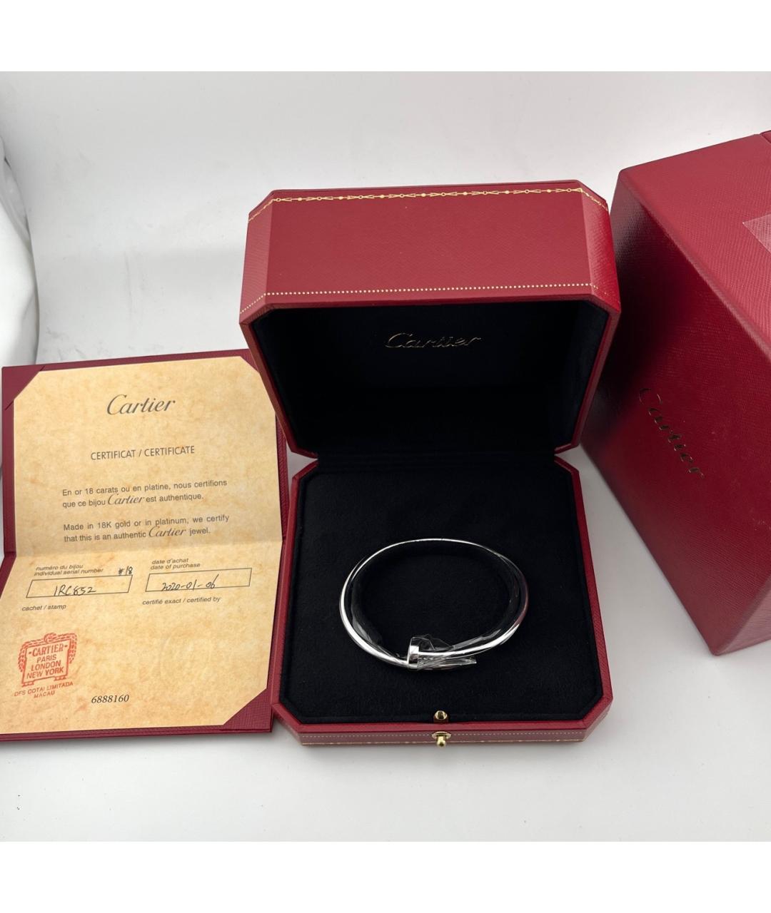 CARTIER Серебрянный браслет из белого золота, фото 2