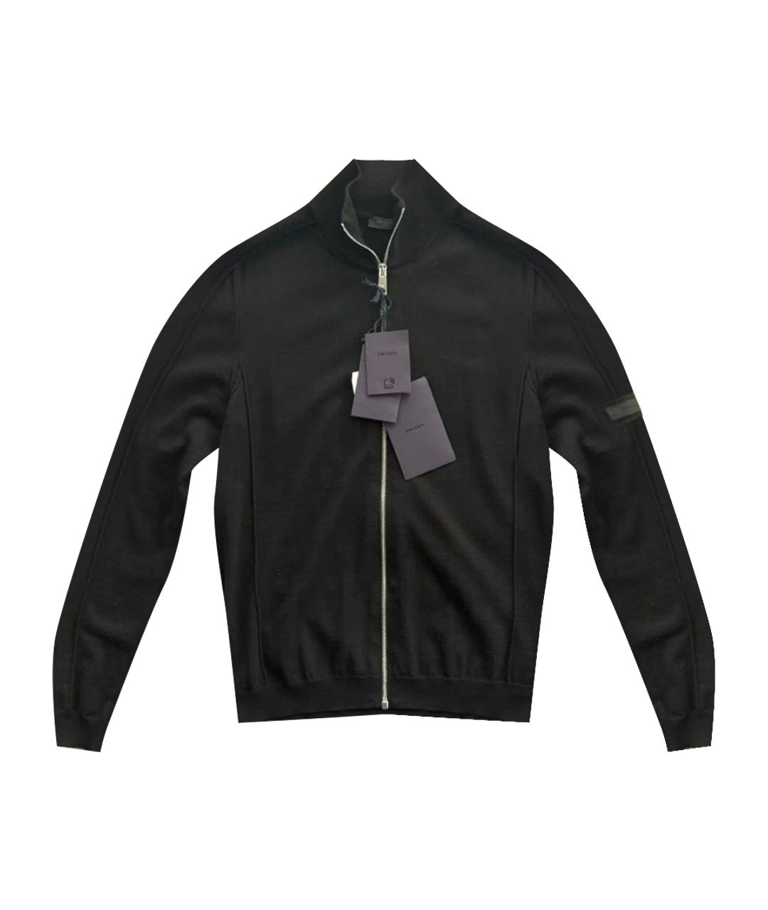 PRADA Черный шерстяной кардиган, фото 1