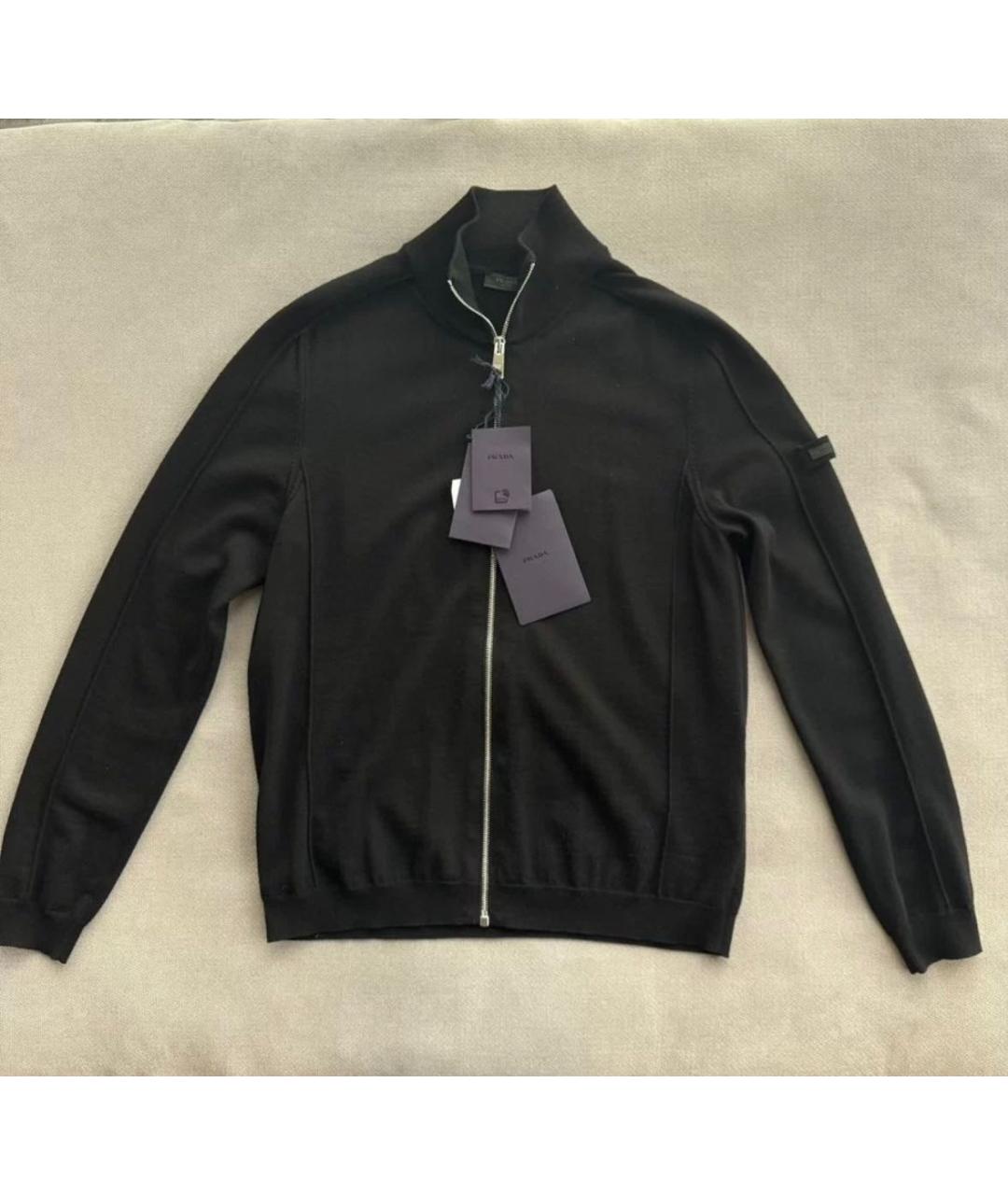 PRADA Черный шерстяной кардиган, фото 8