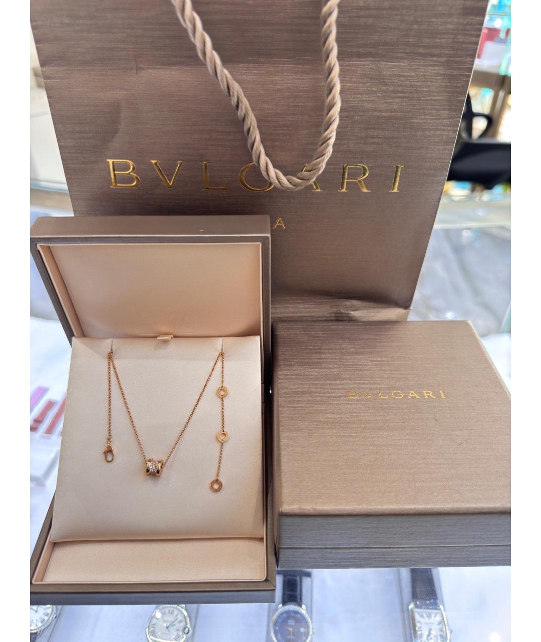 BVLGARI Золотое колье из розового золота, фото 9