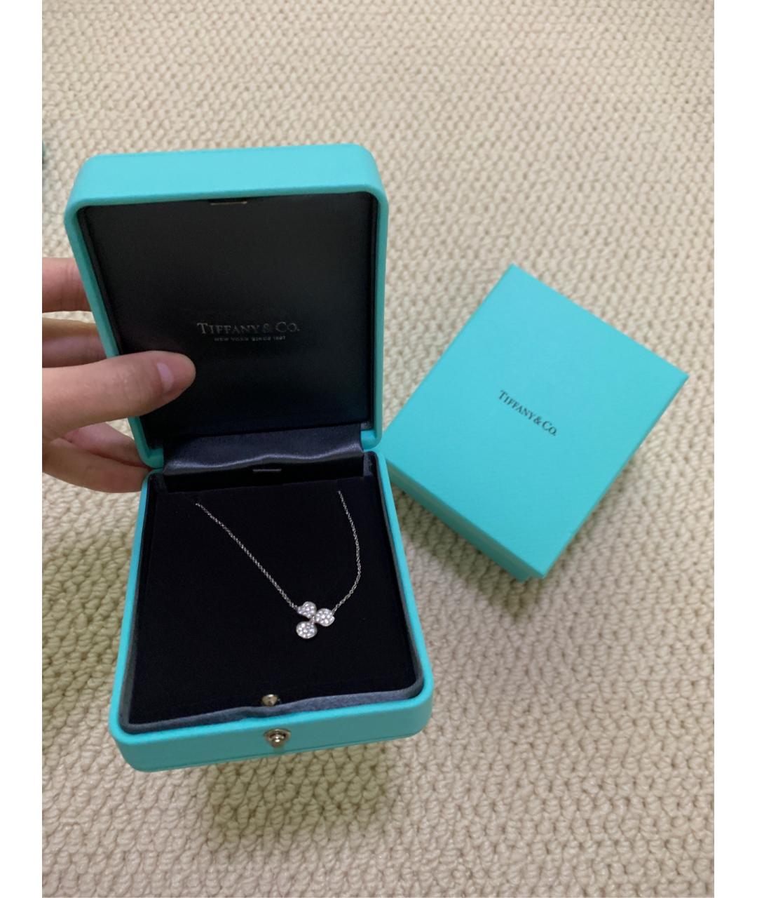 TIFFANY&CO Серебряное платиновое колье, фото 7