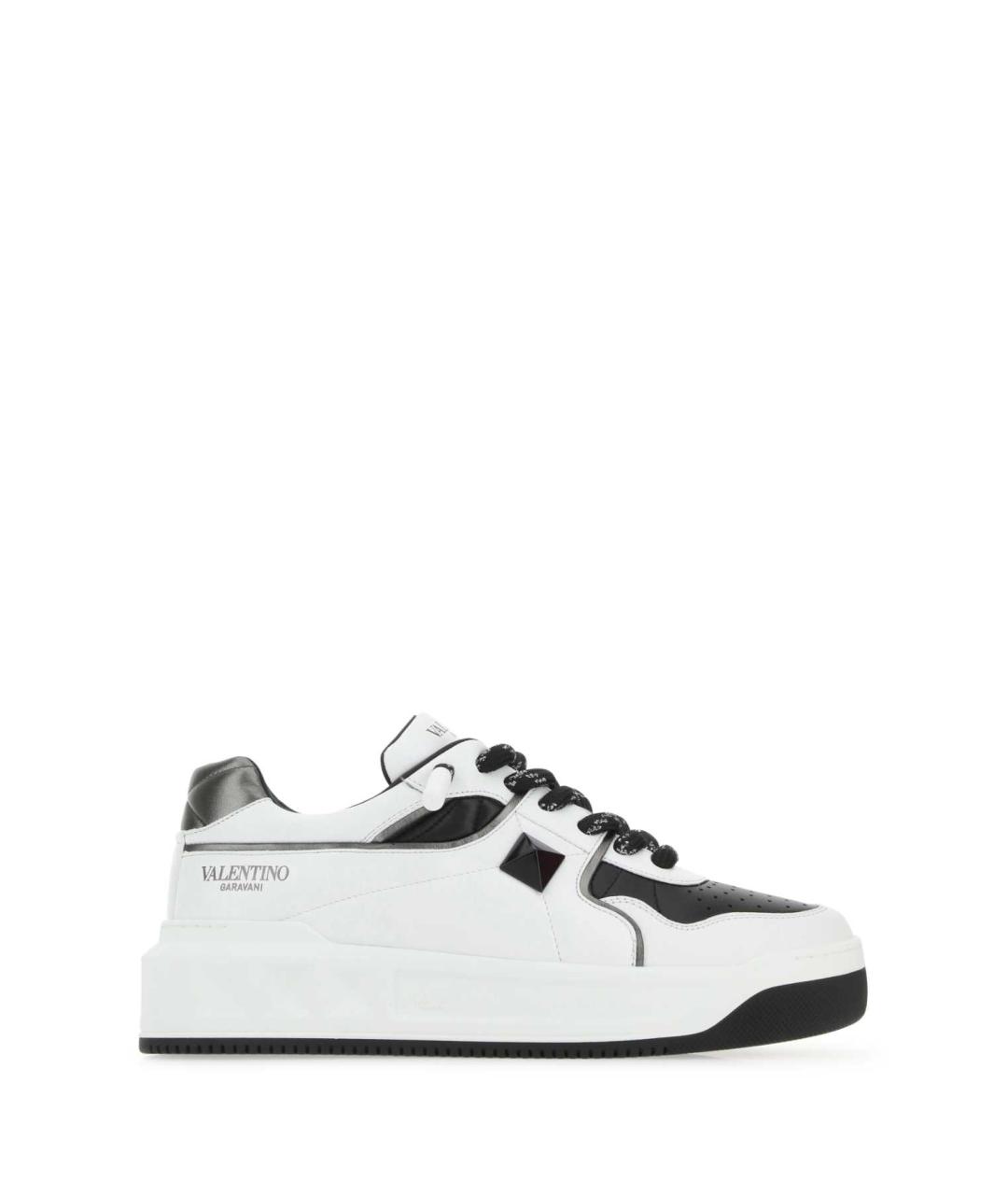 VALENTINO Белые кожаные низкие кроссовки / кеды, фото 1