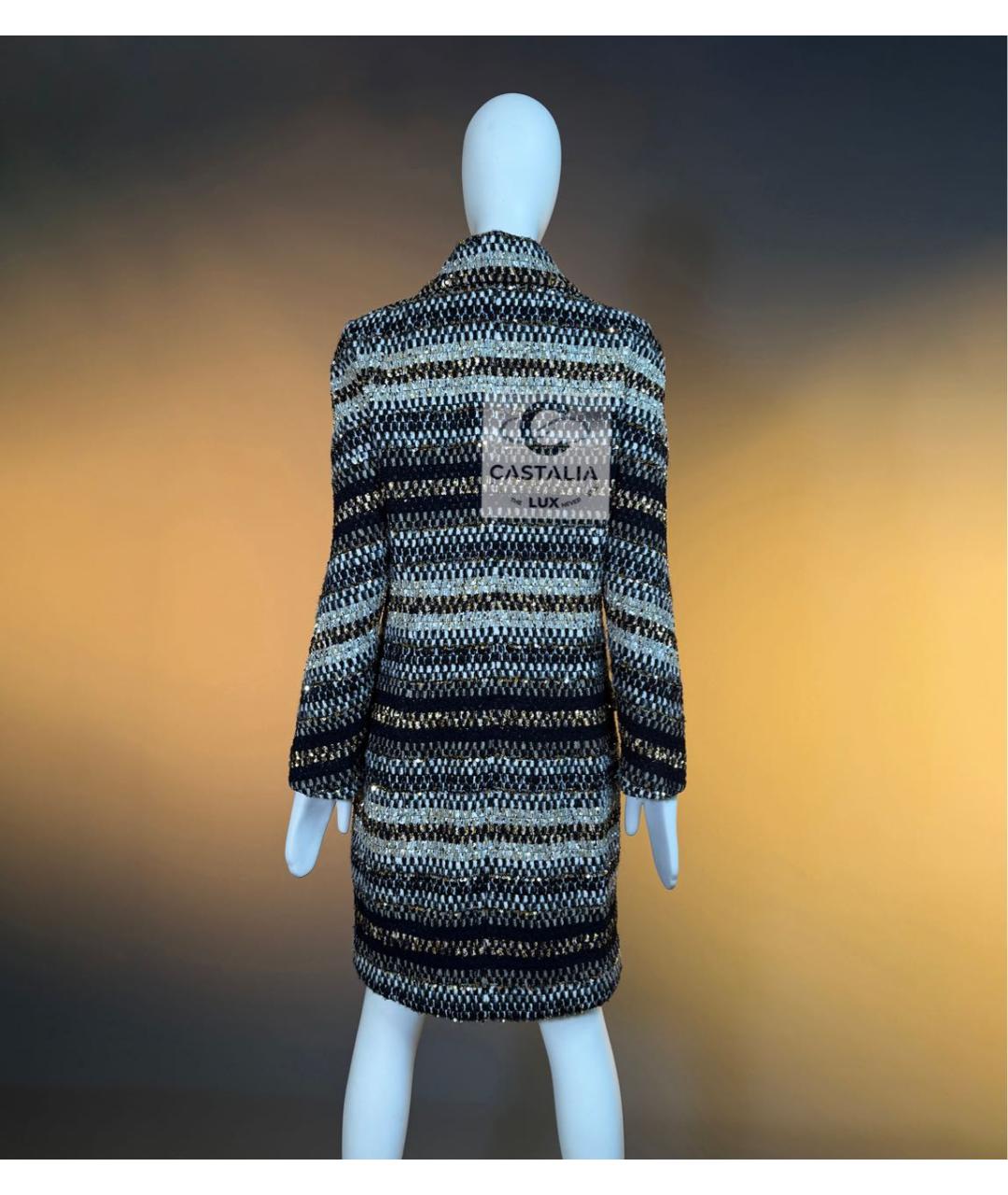 CHANEL Черное твидовое пальто, фото 8