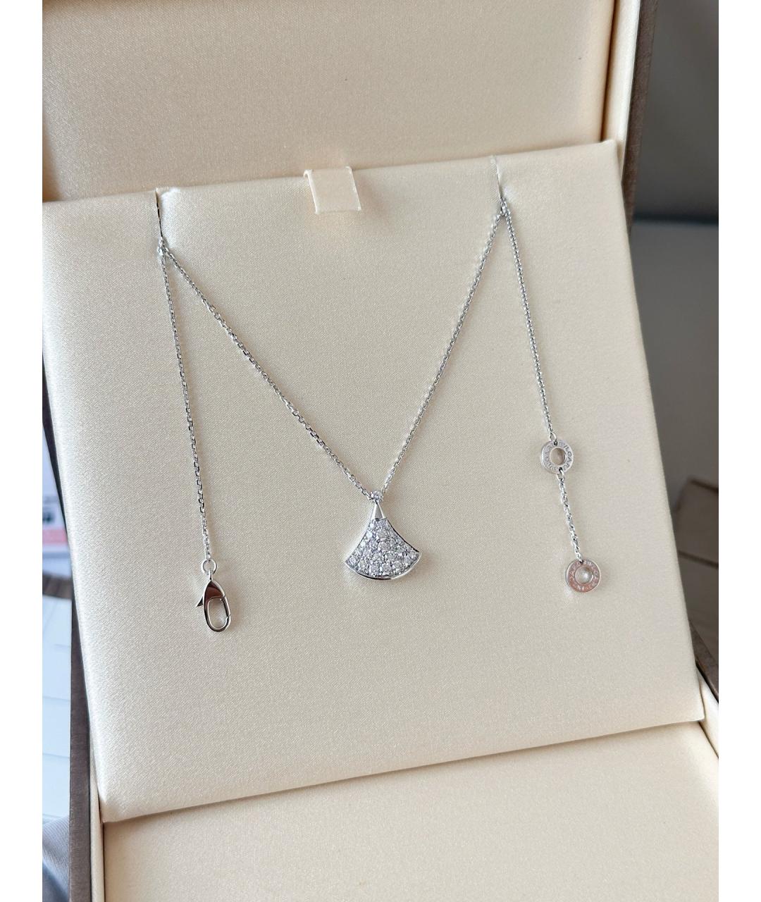 BVLGARI Серебряное колье из белого золота, фото 4