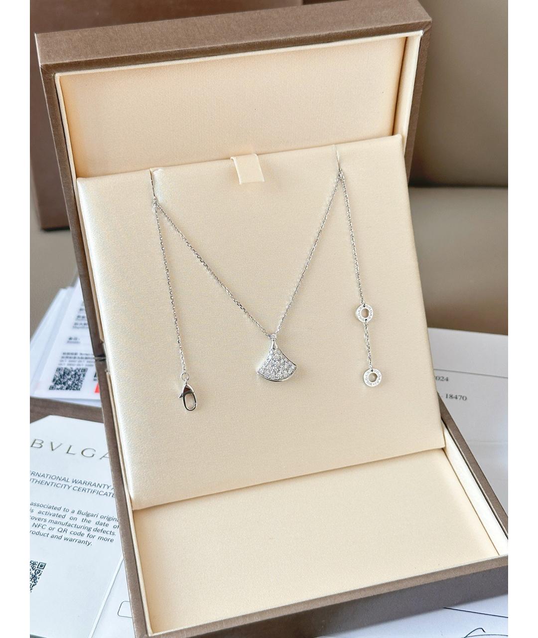 BVLGARI Серебряное колье из белого золота, фото 2