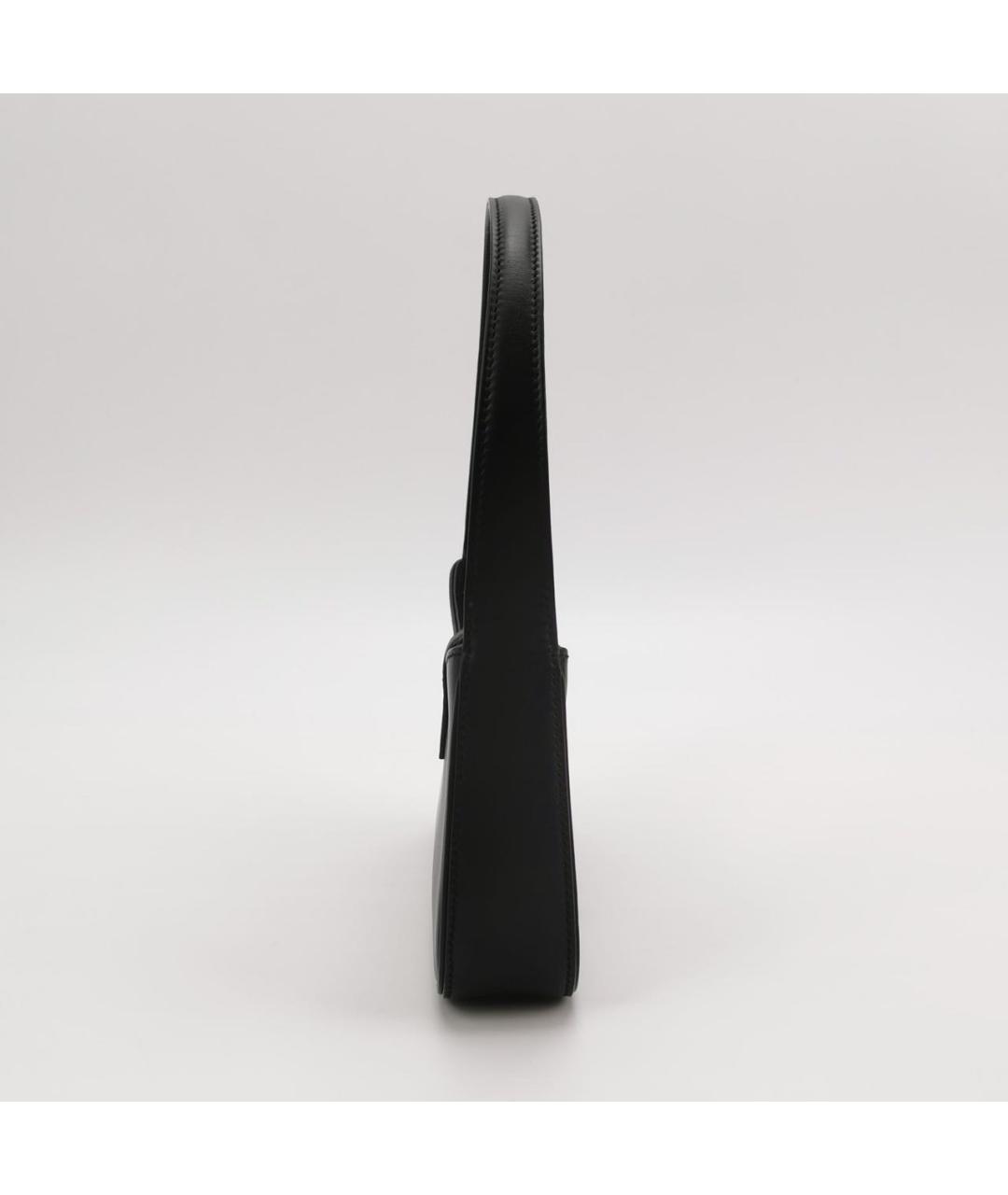 SAINT LAURENT Черная кожаная сумка с короткими ручками, фото 3