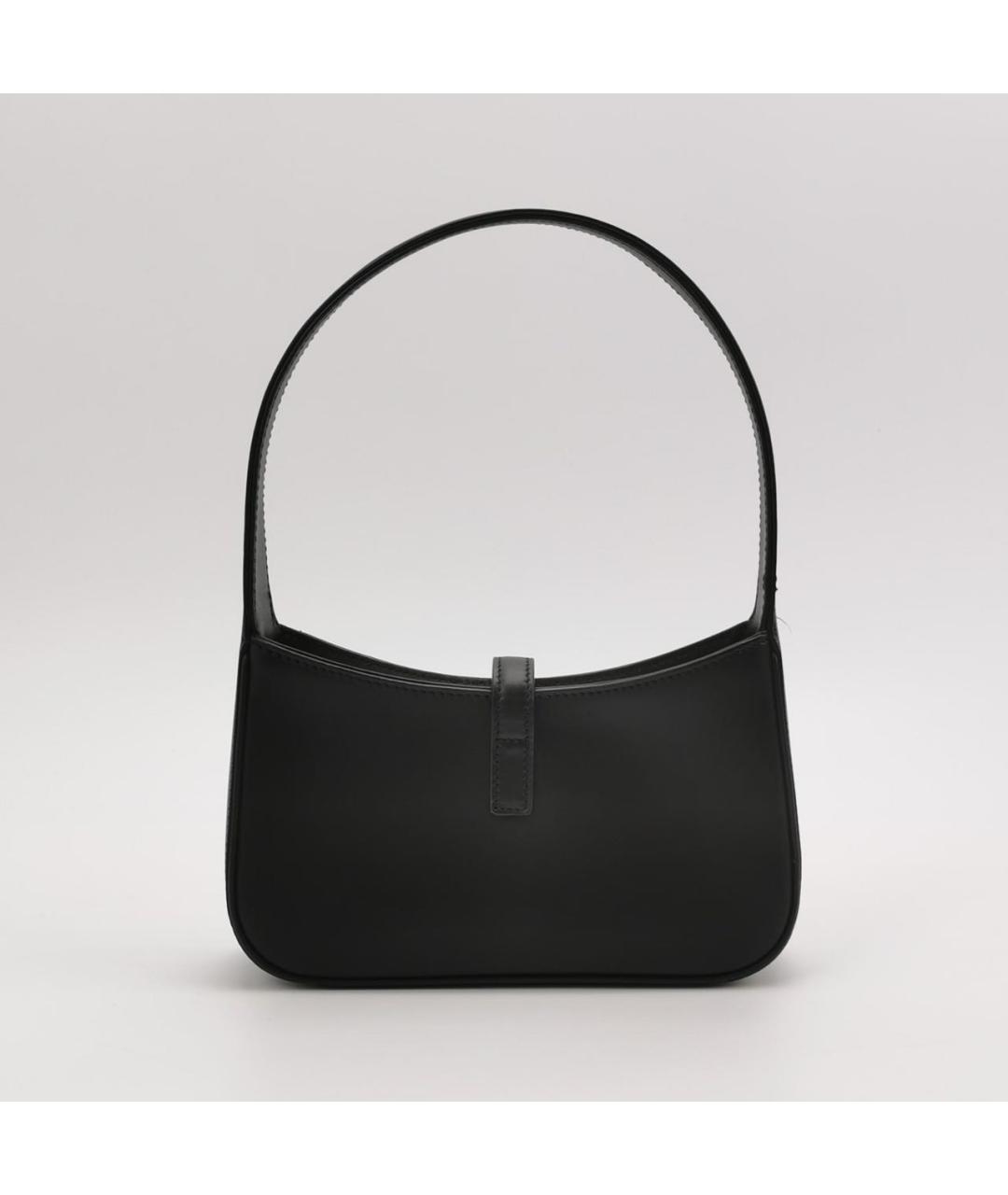 SAINT LAURENT Черная кожаная сумка с короткими ручками, фото 5