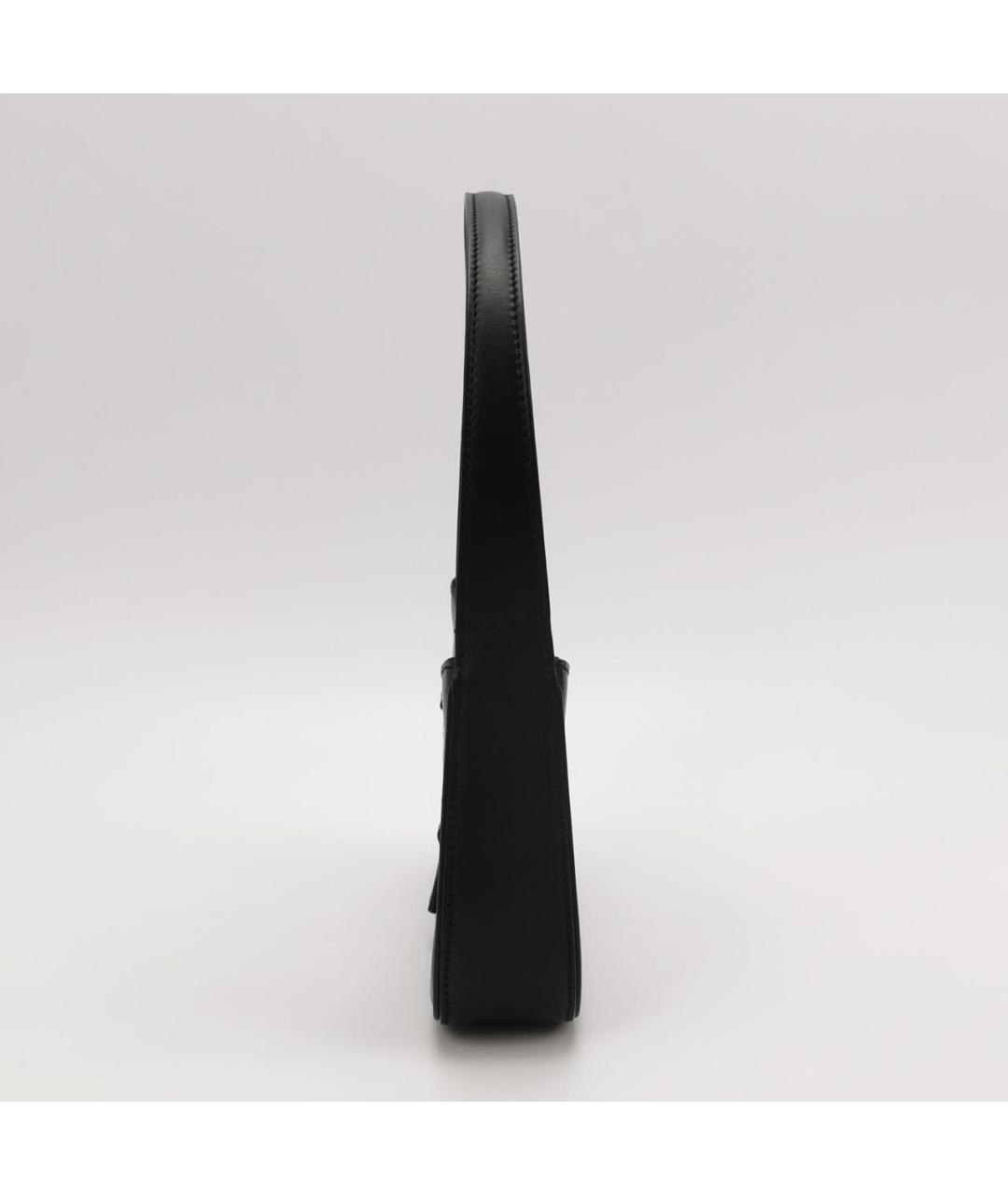 SAINT LAURENT Черная кожаная сумка с короткими ручками, фото 2