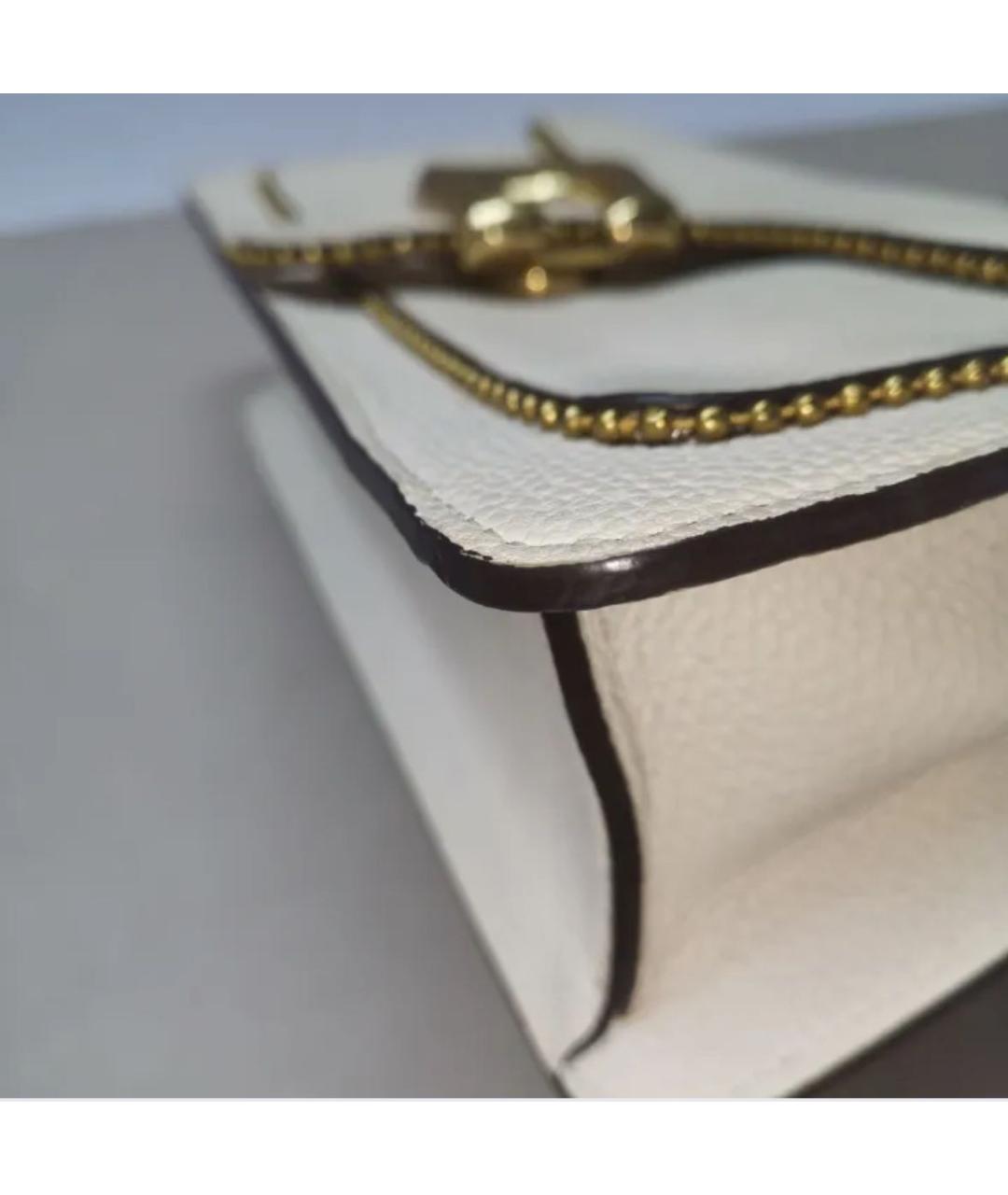 COACH Белая кожаная сумка через плечо, фото 6