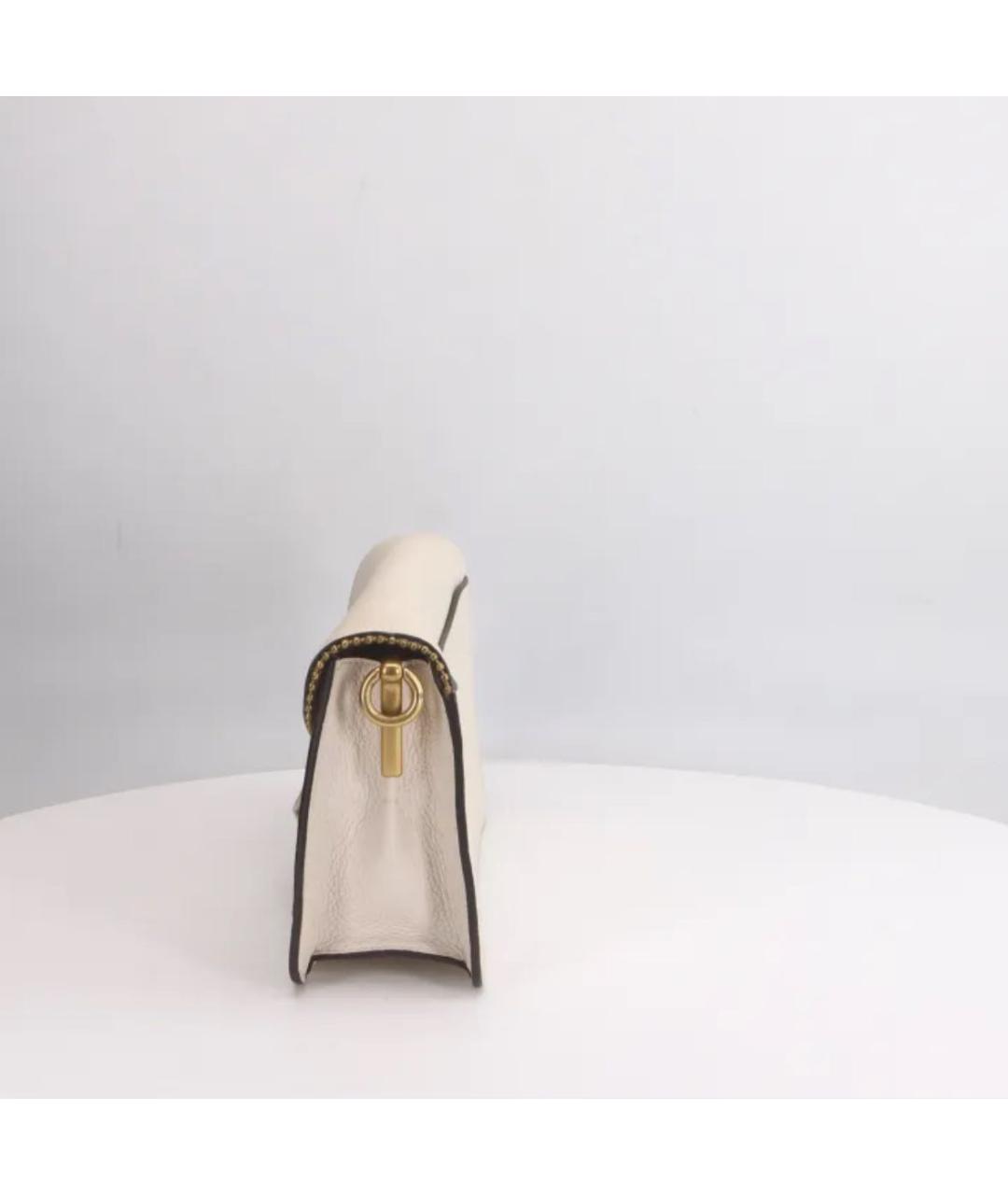 COACH Белая кожаная сумка через плечо, фото 2