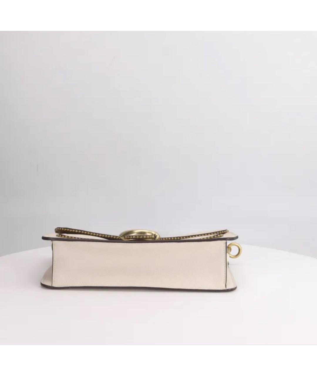 COACH Белая кожаная сумка через плечо, фото 4