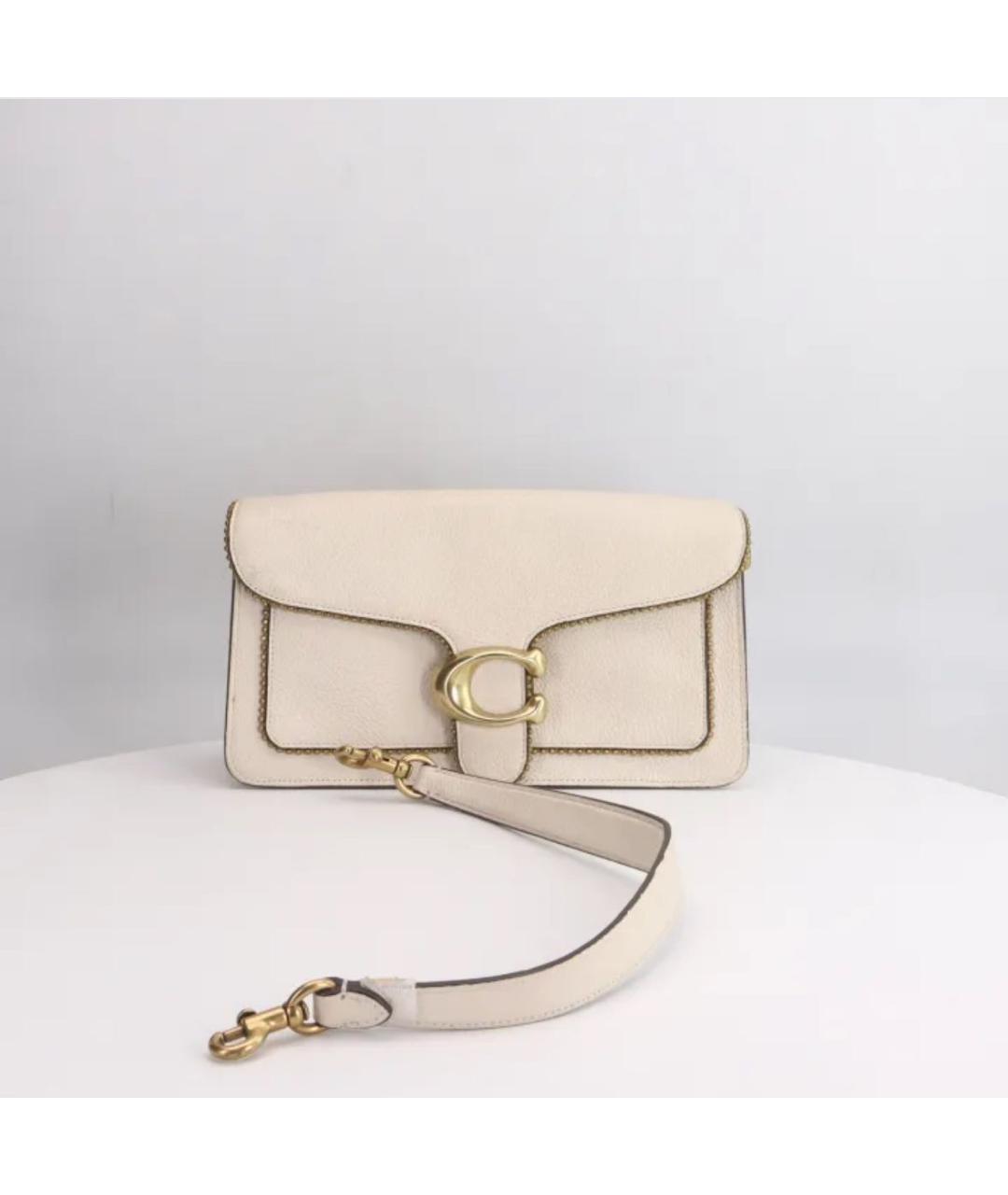 COACH Белая кожаная сумка через плечо, фото 5