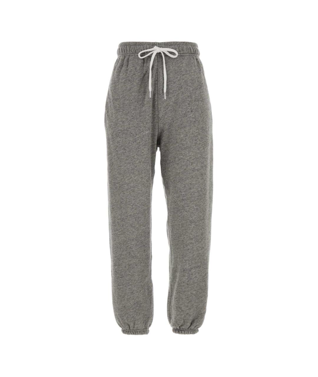 POLO RALPH LAUREN Серые хлопковые прямые брюки, фото 1