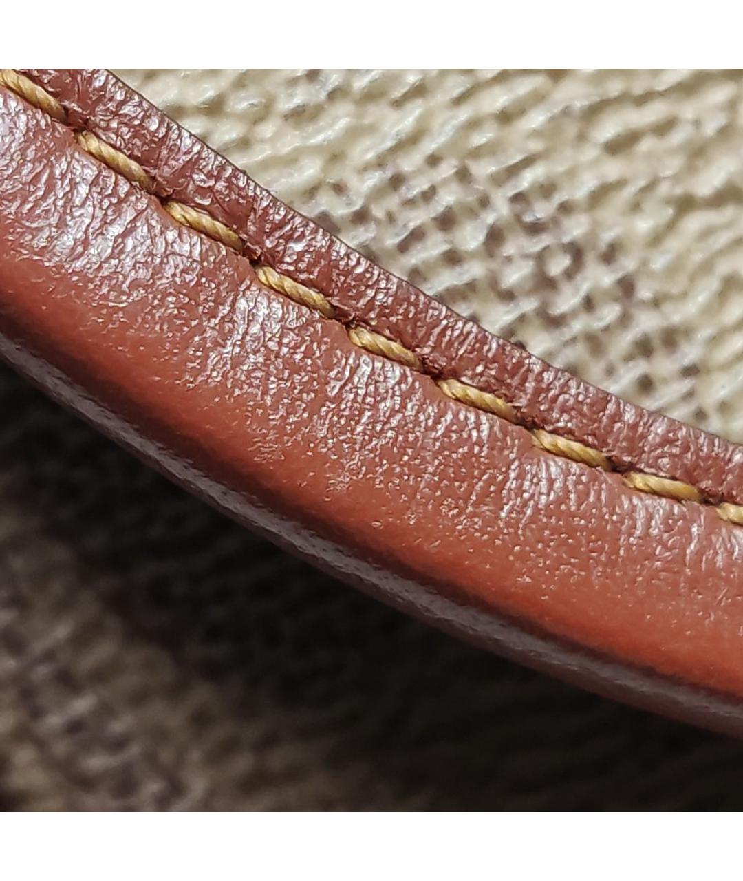 COACH Коричневая кожаная сумка с короткими ручками, фото 8